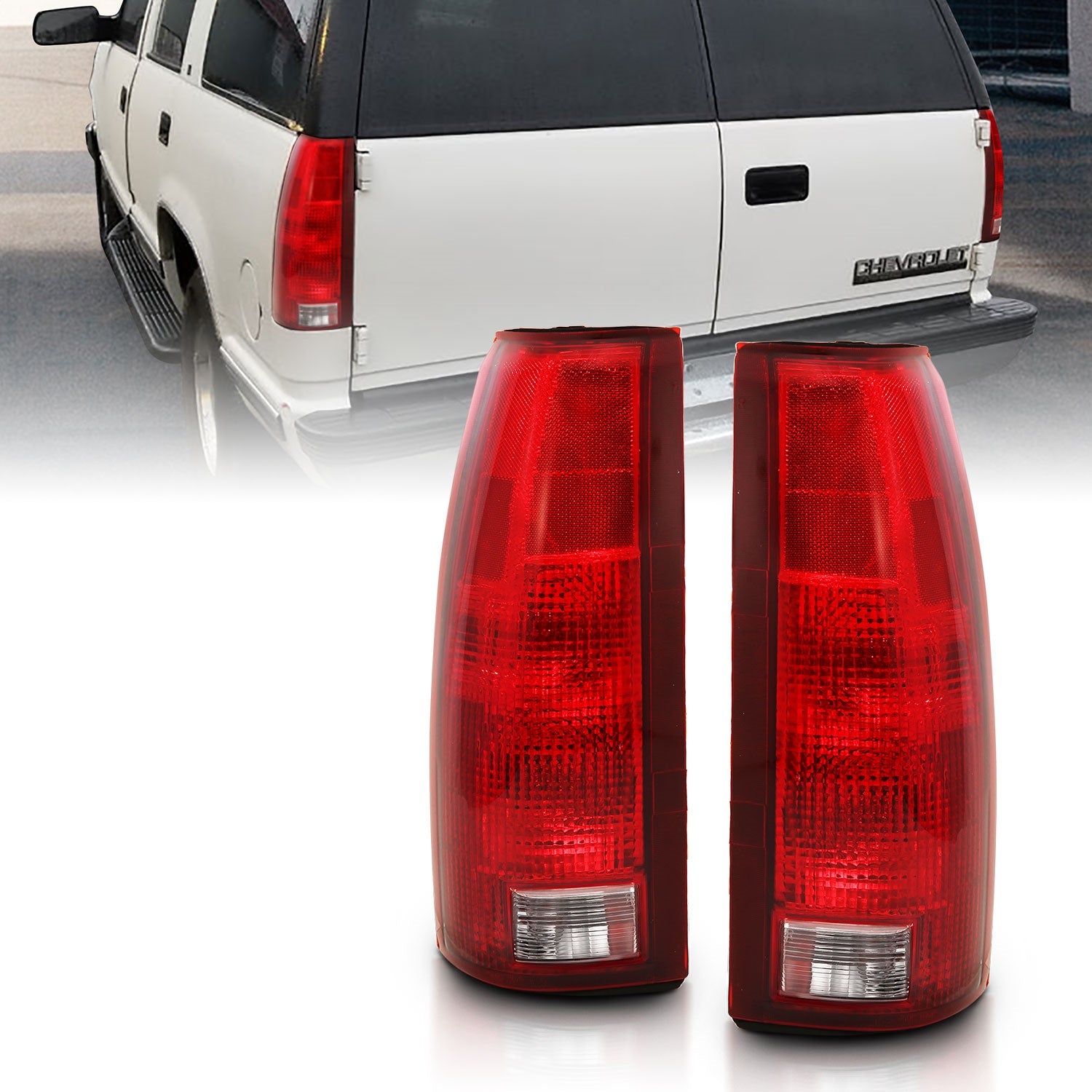 ANZO USA 311300 Tail Light Assembly; Red/Clear Lens; w/Circuit Board; OE Replacement; ANZO USA 311300