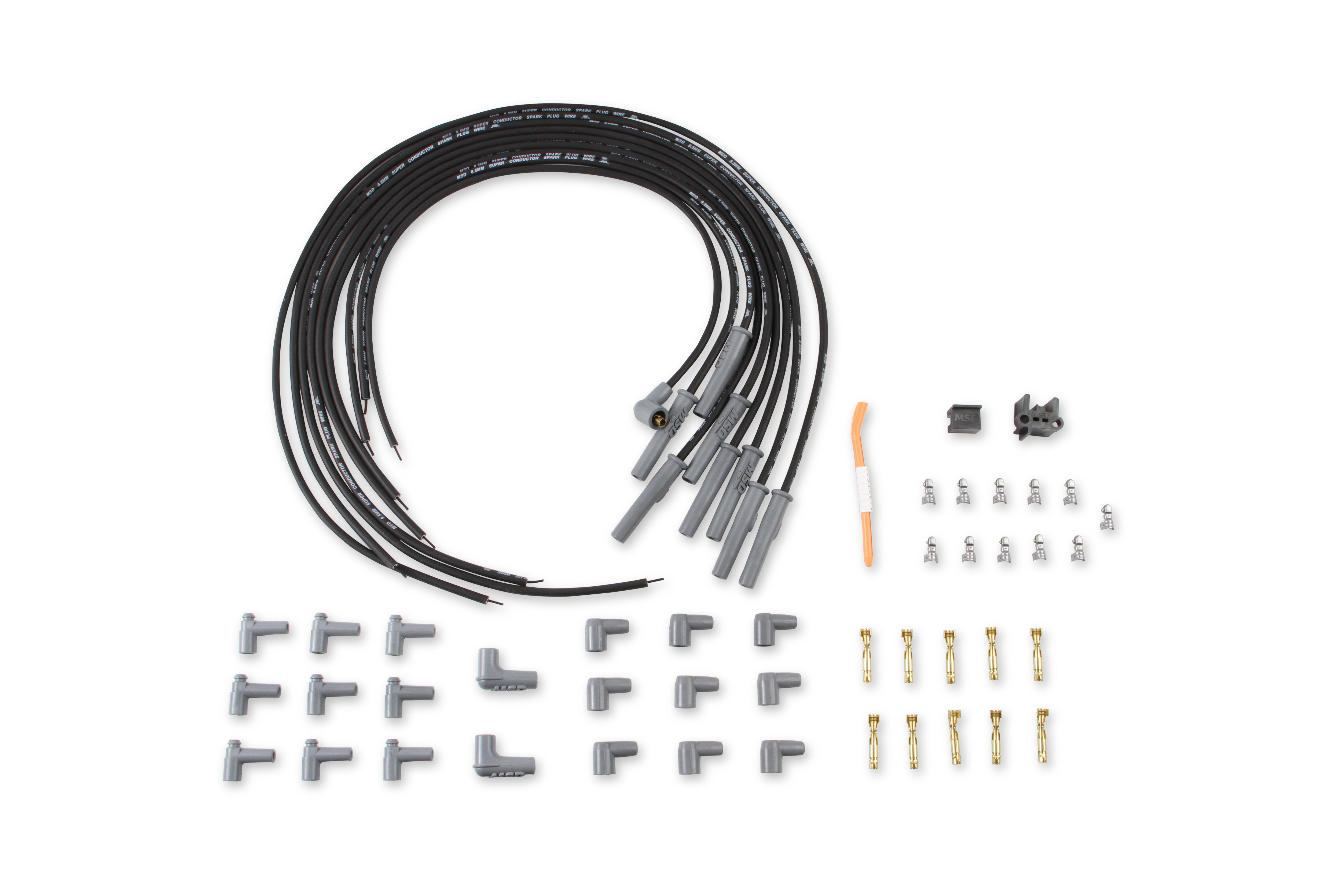 MSD 31193 8.5MM Spark Plug Wire Set - Black MSD 31193