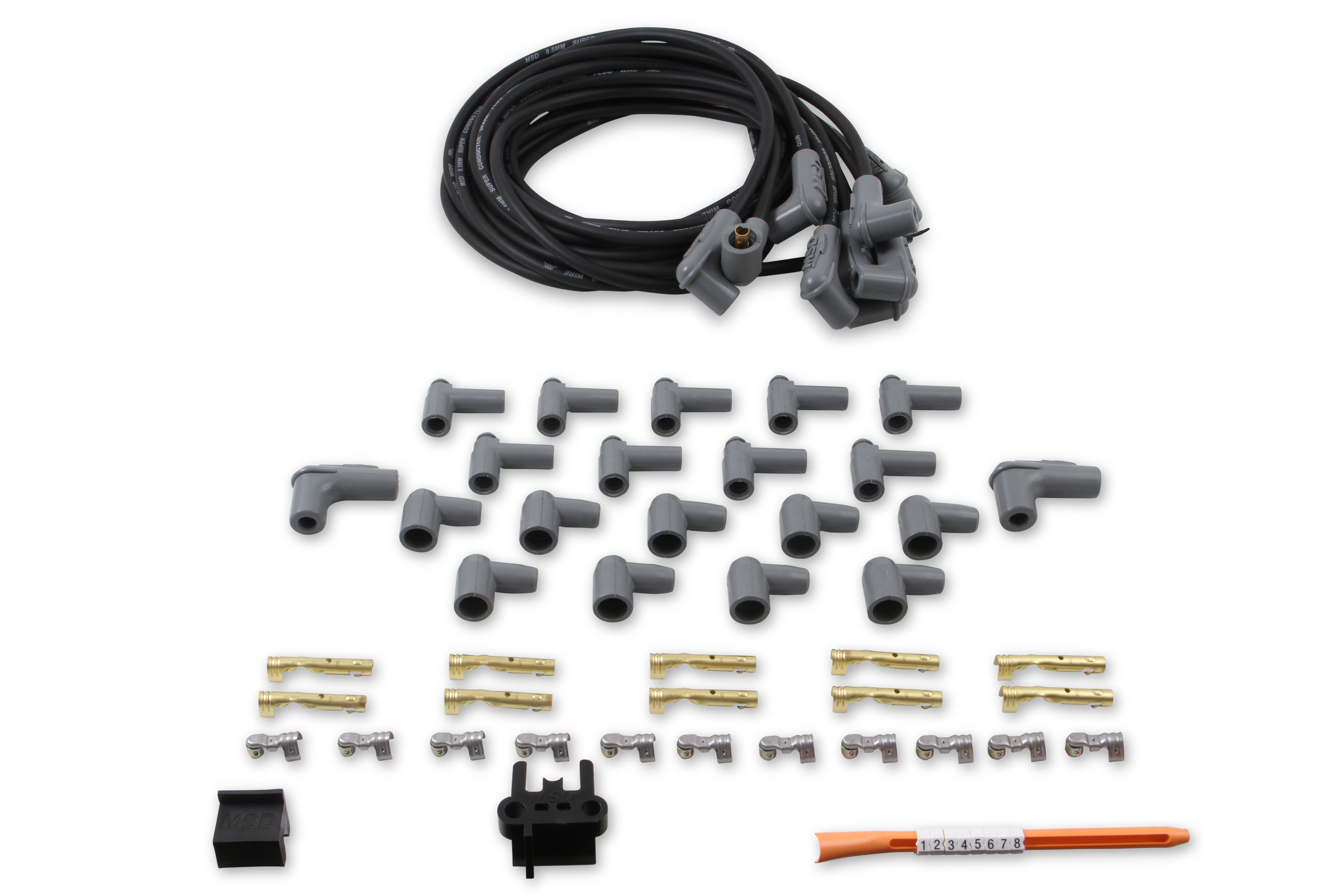 MSD 31233 8.5MM Spark Plug Wire Set - Black MSD 31233