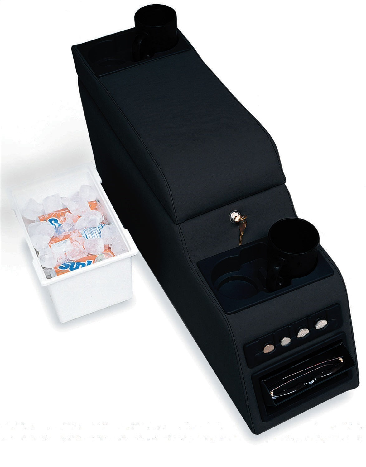 Rampage 31515 Locking Center Console; Black Denim; 27.25 in x 8.75 in. x 12.5 in.; Rampage 31515