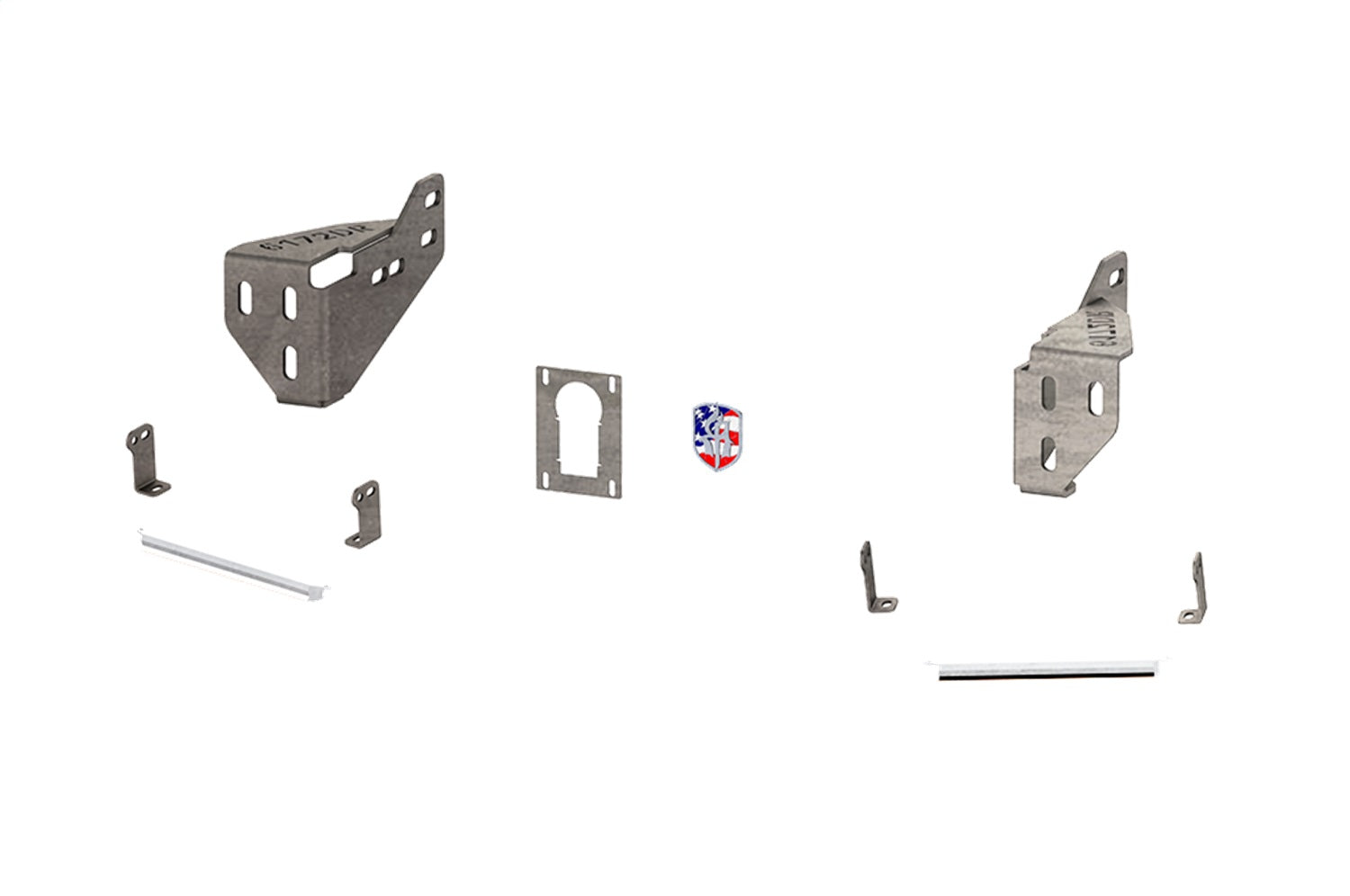 Road Armor 3152DRBH Identity Rear Bumper Components; Accent Lights; Raw Steel; Road Armor 3152DRBH