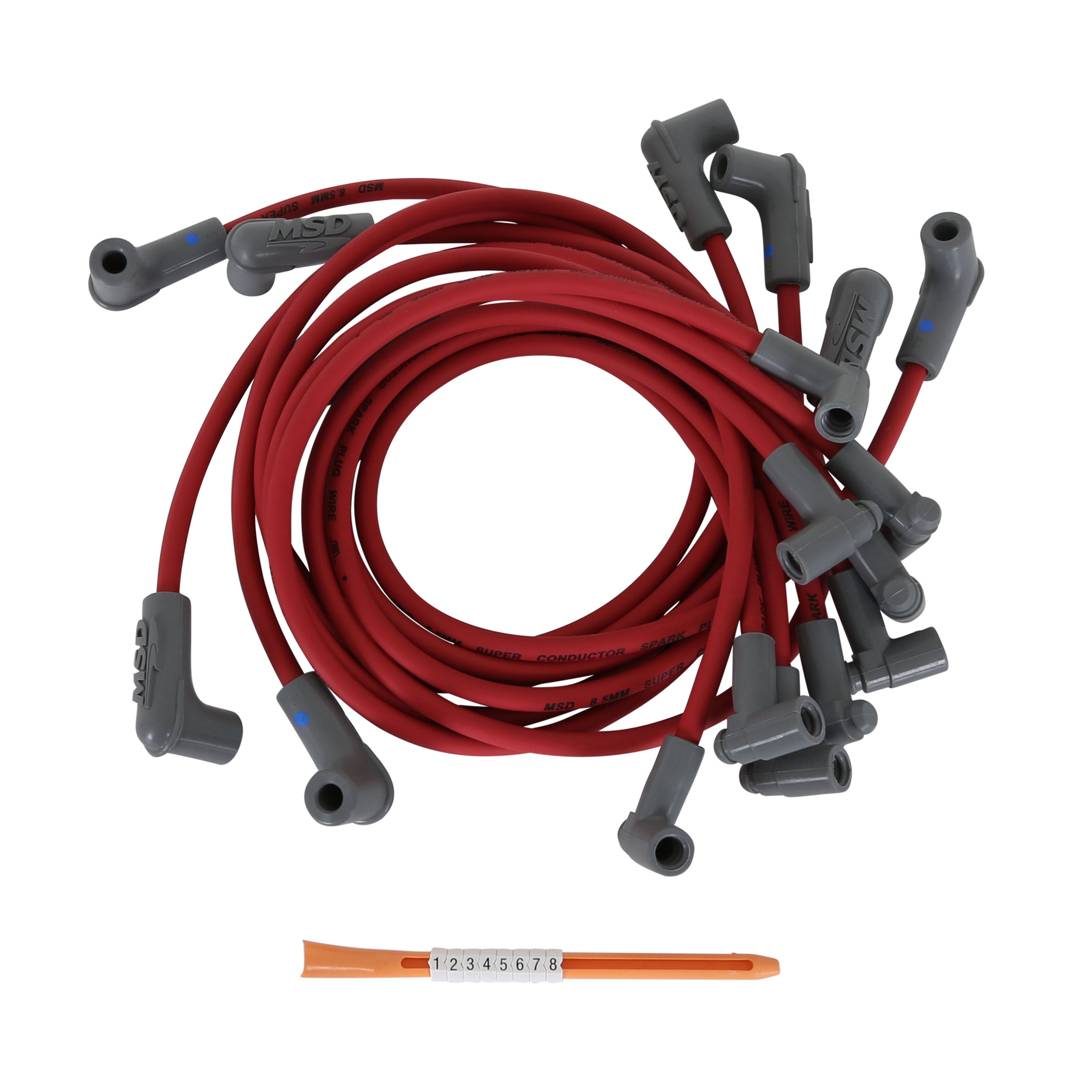 MSD 31549 8.5MM Spark Plug Wire Set - Red MSD 31549