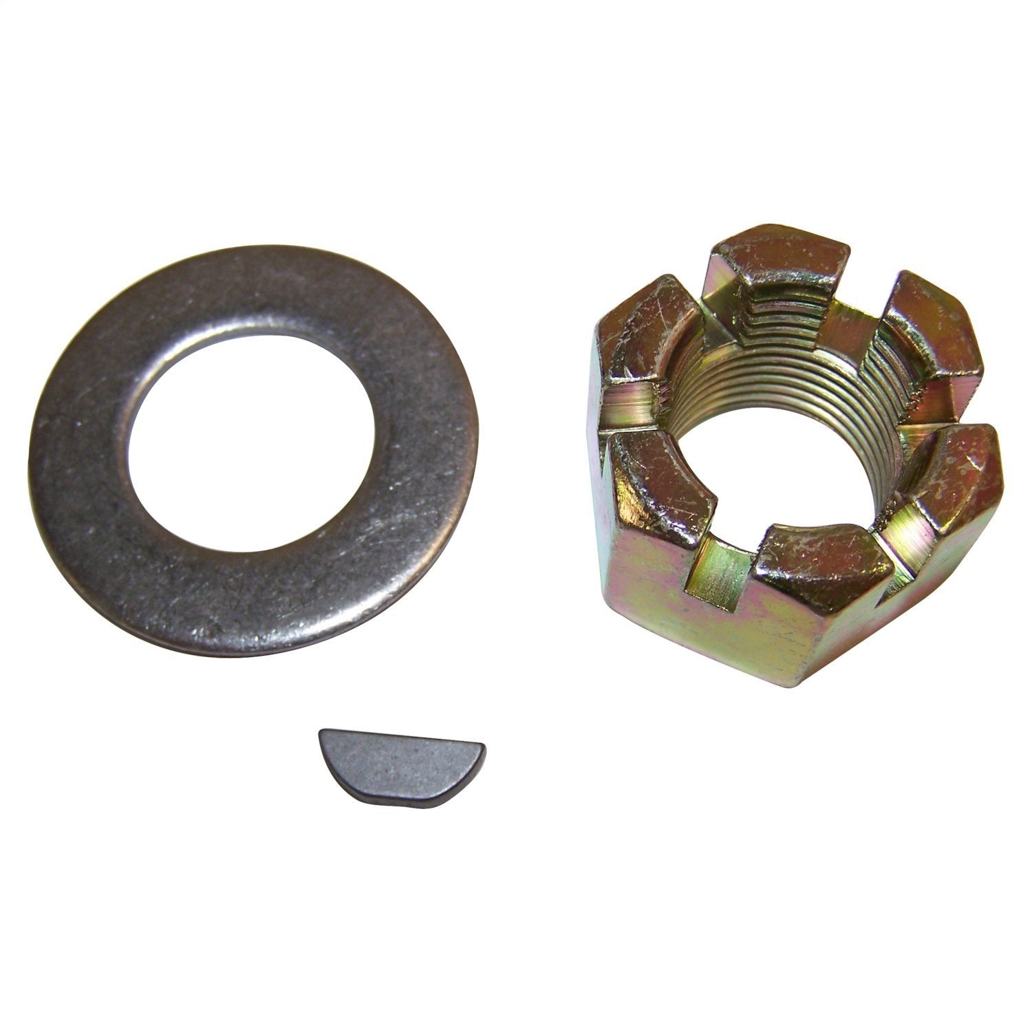 Crown Automotive Jeep Replacement 3155675K Axle Nut Kit; Rear; For Use w/AMC 20; Incl. Nut/Washer/Axle Key; Crown Automotive Jeep Replacement 3155675K
