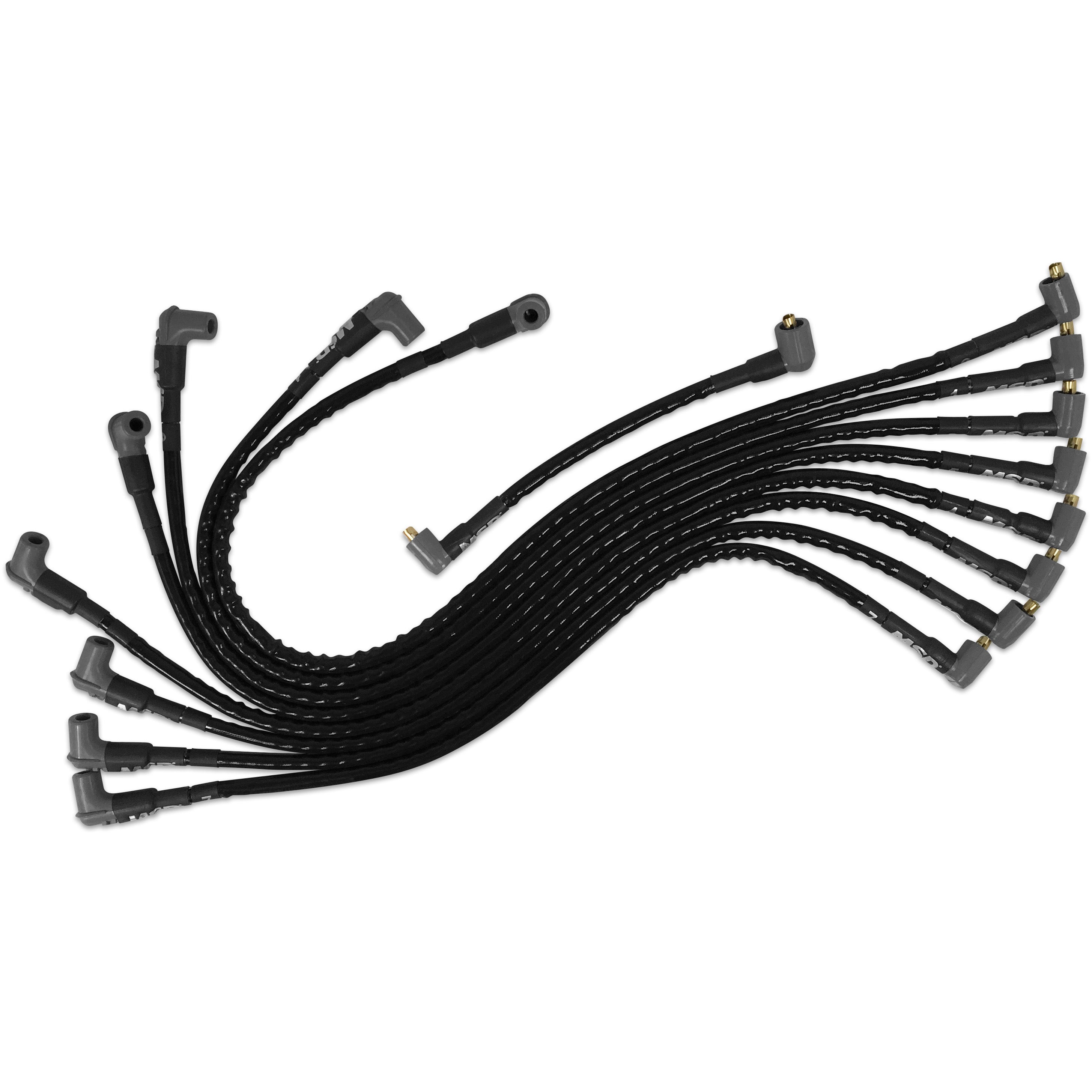 Sleeved Spark Plug Wires for SBC under exhaust, socket
