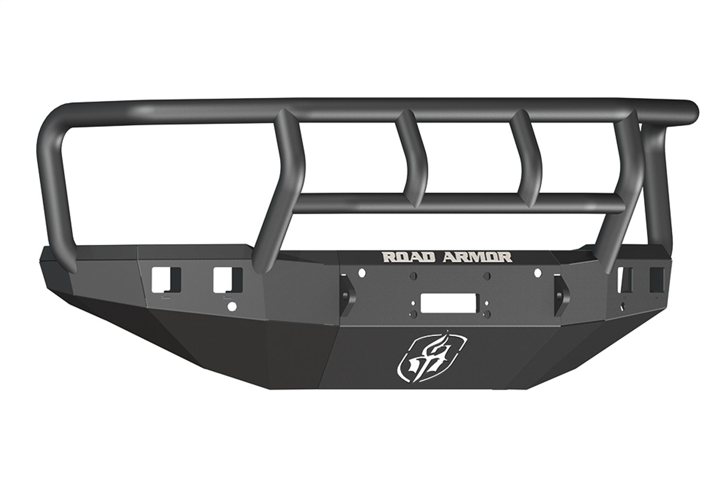 Road Armor 315R2B Stealth Winch Front Bumper; Titan II Guard; Satin Black; Square Fog Light Holes; Road Armor 315R2B