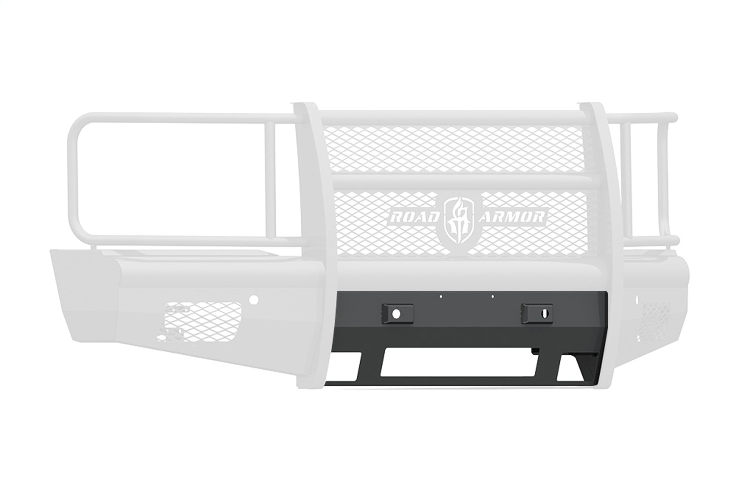 Road Armor 315V-NWP Vaquero Non-Winch Plate; Front; Satin Black; Road Armor 315V-NWP