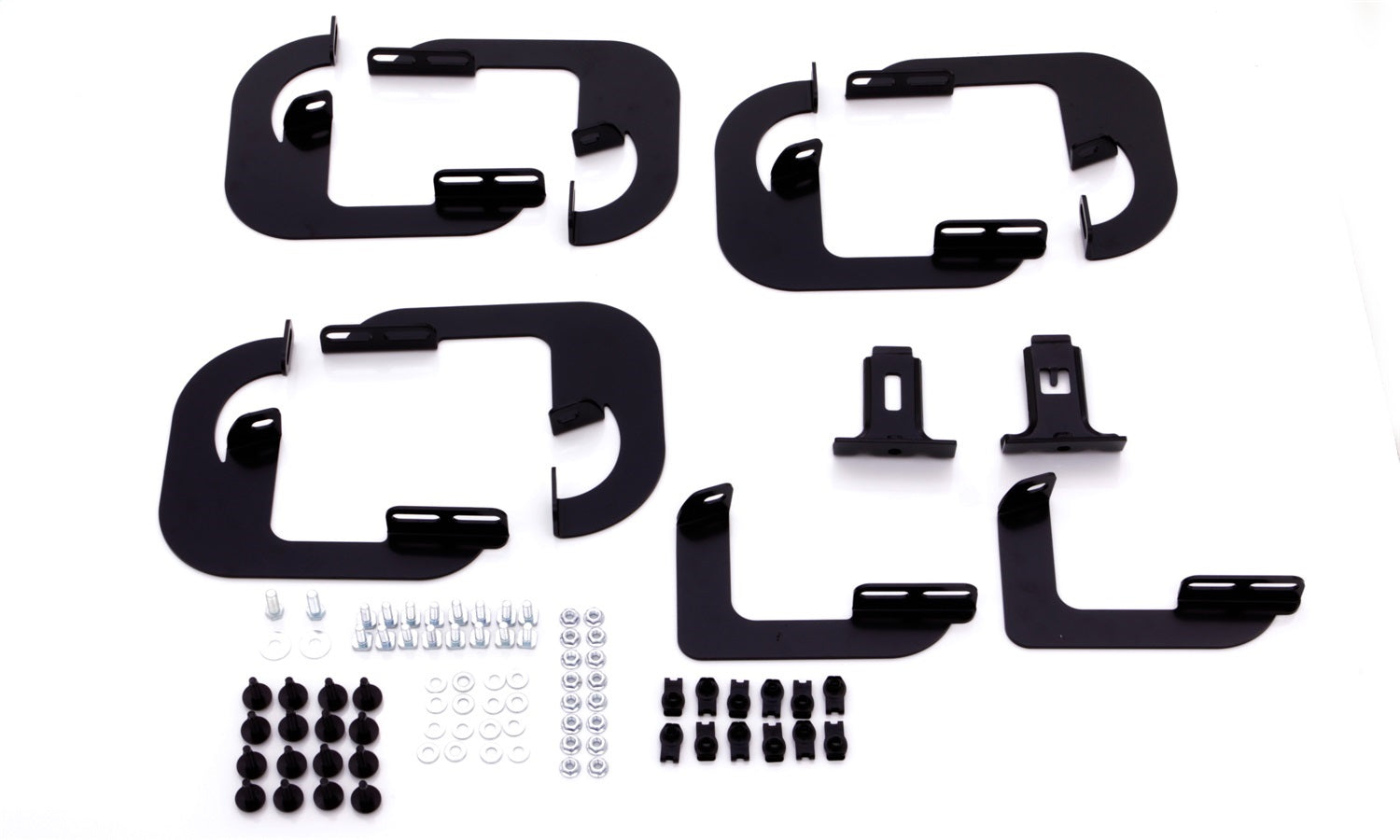 Lund 318093 Nerf Bar Step Bracket Kit; Black; w/Body Cladding; Lund 318093