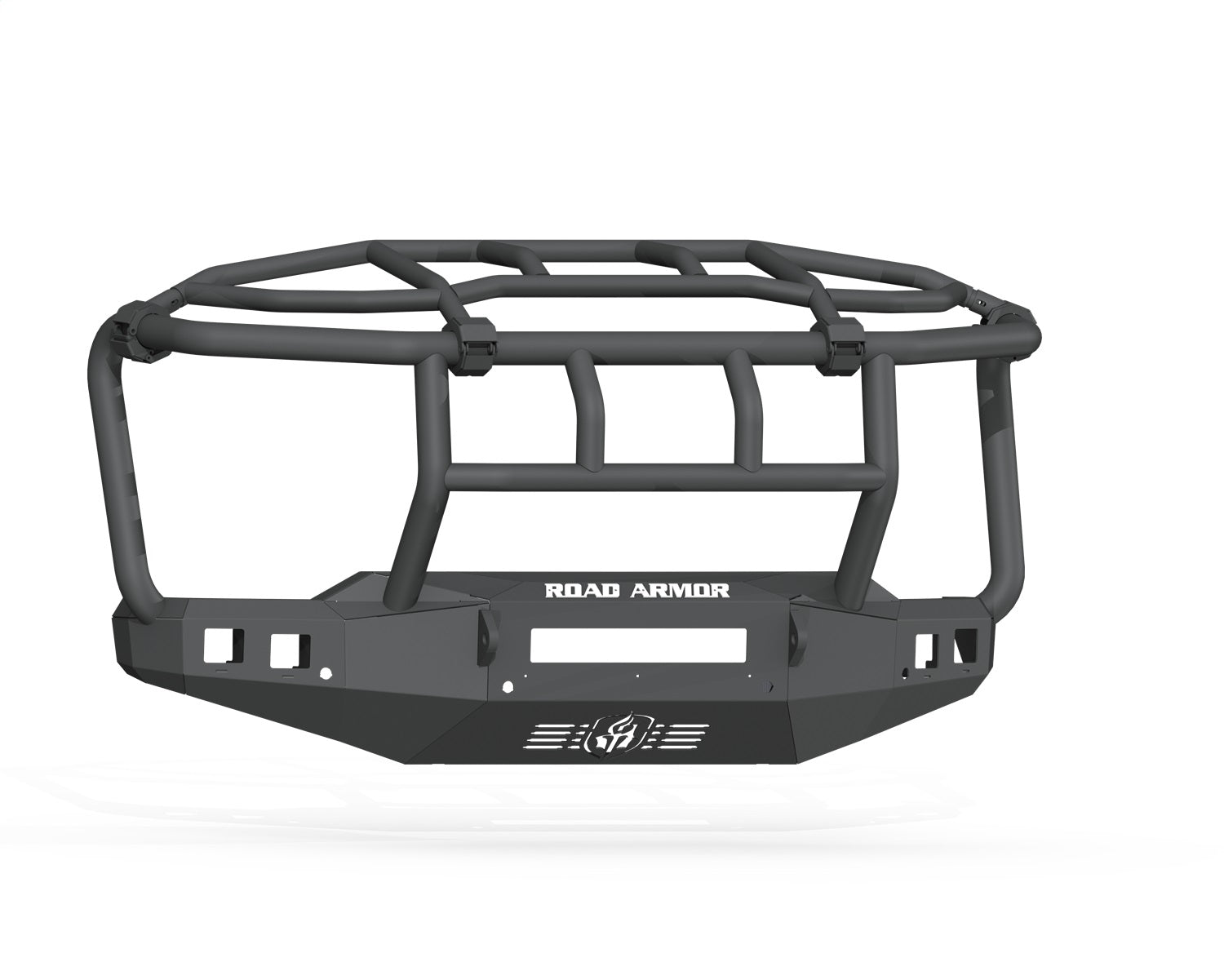 Road Armor 3202F6B-NW Stealth Non-Winch Front Bumper; Titan Guard; Texture Black; w/Intimitador Guard; Road Armor 3202F6B-NW
