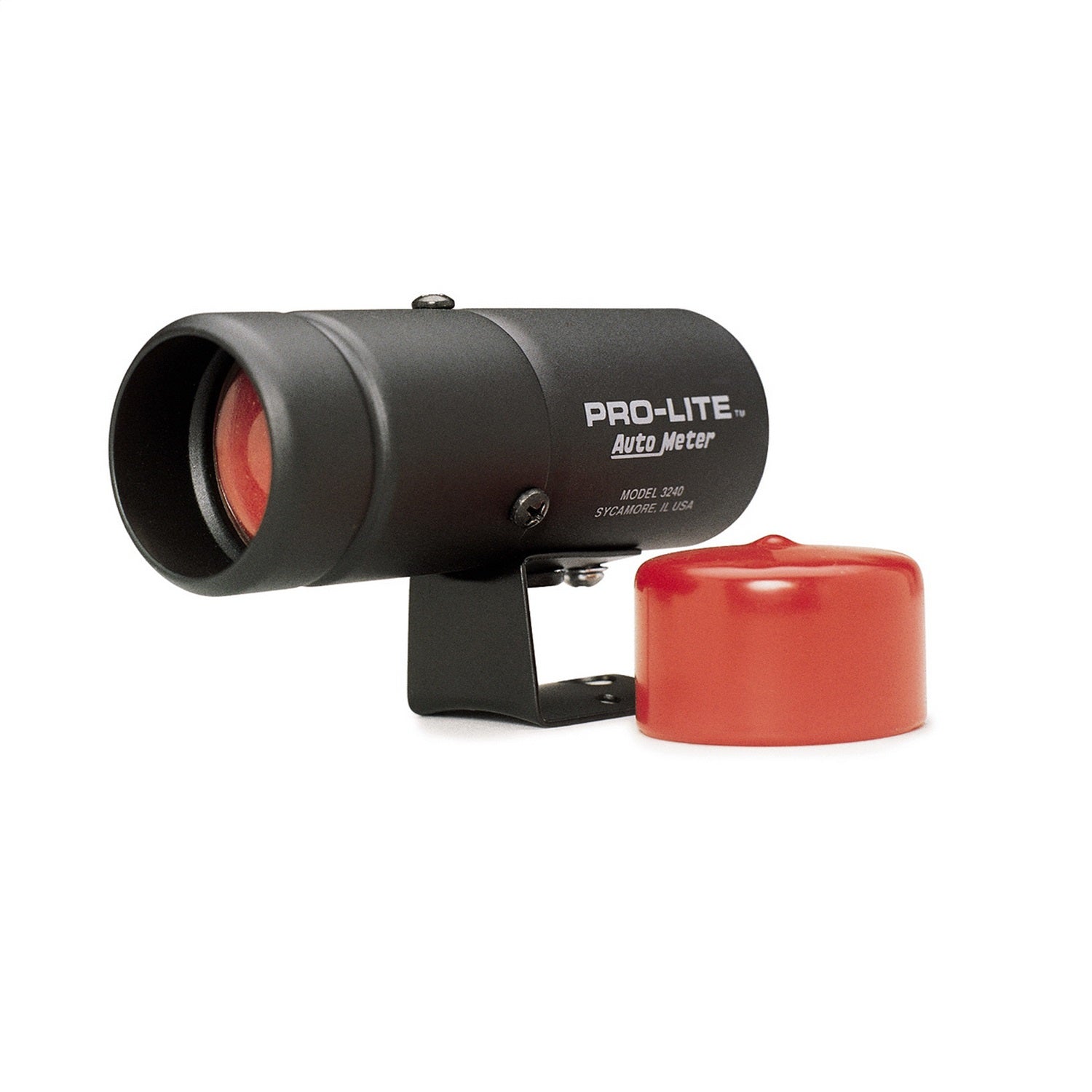 AutoMeter 3240 WARNING LIGHT; BLACK PRO-LITE; INCL. RED LENS/NIGHT COVER AutoMeter 3240