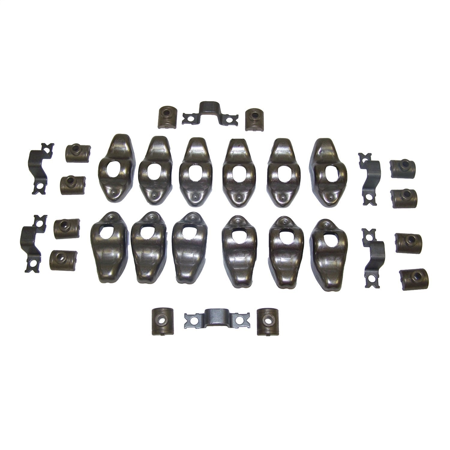 Crown Automotive Jeep Replacement 3242393K Rocker Arm Kit; Incl. 12 Rocker Arms/6 Newer Style Steel Pivot Kits; Crown Automotive Jeep Replacement 3242393K