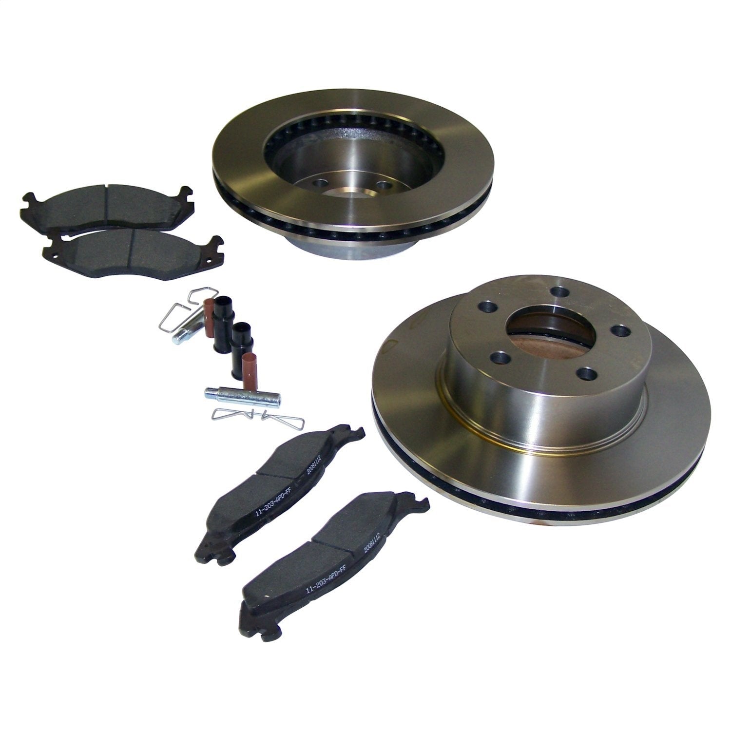 Crown Automotive Jeep Replacement 3251156K Disc Brake Service Kit; Front; Kit Includes Pads/Rotors/Springs/Bushings/Pins; Crown Automotive Jeep Replacement 3251156K