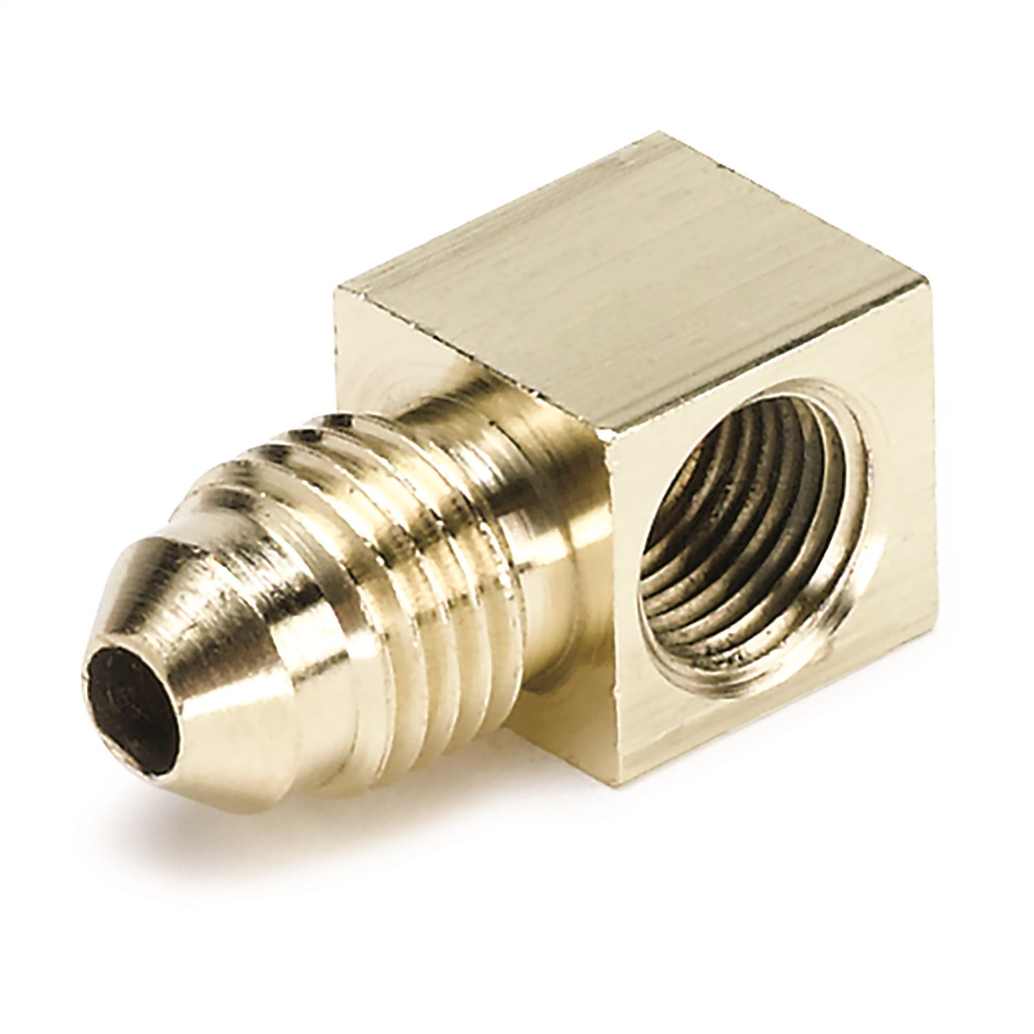 AutoMeter 3271 FITTING; ADAPTER; 90 deg.; 1/8in. NPTF FEMALE TO-4AN MALE; BRASS AutoMeter 3271