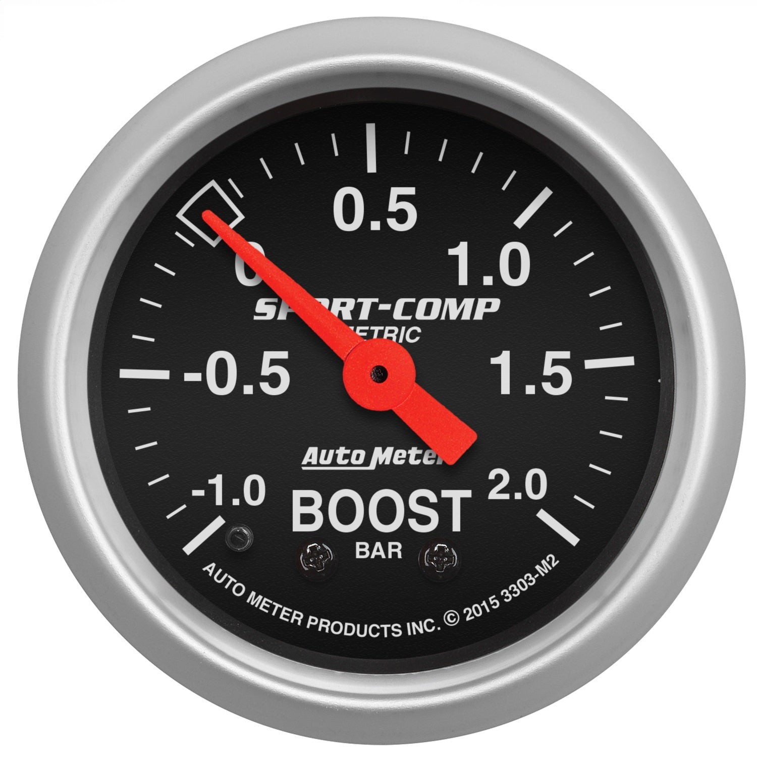 AutoMeter 3303-M2 GAUGE; VAC/BOOST; 2 1/16in.;-1-+2 BAR; MECHANICAL; SPORT-COMP AutoMeter 3303-M2