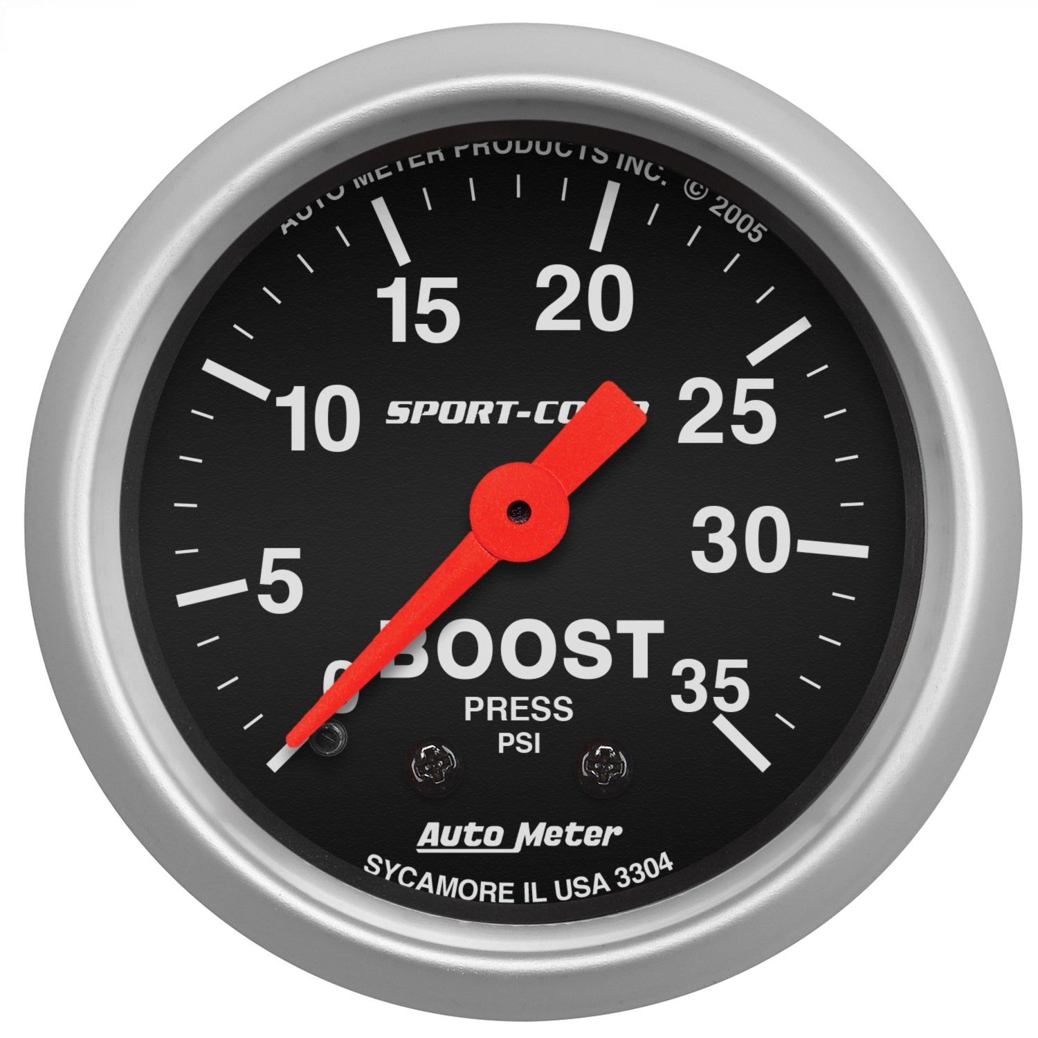 AutoMeter 3304 GAUGE; BOOST; 2 1/16in.; 35PSI; MECHANICAL; SPORT-COMP AutoMeter 3304