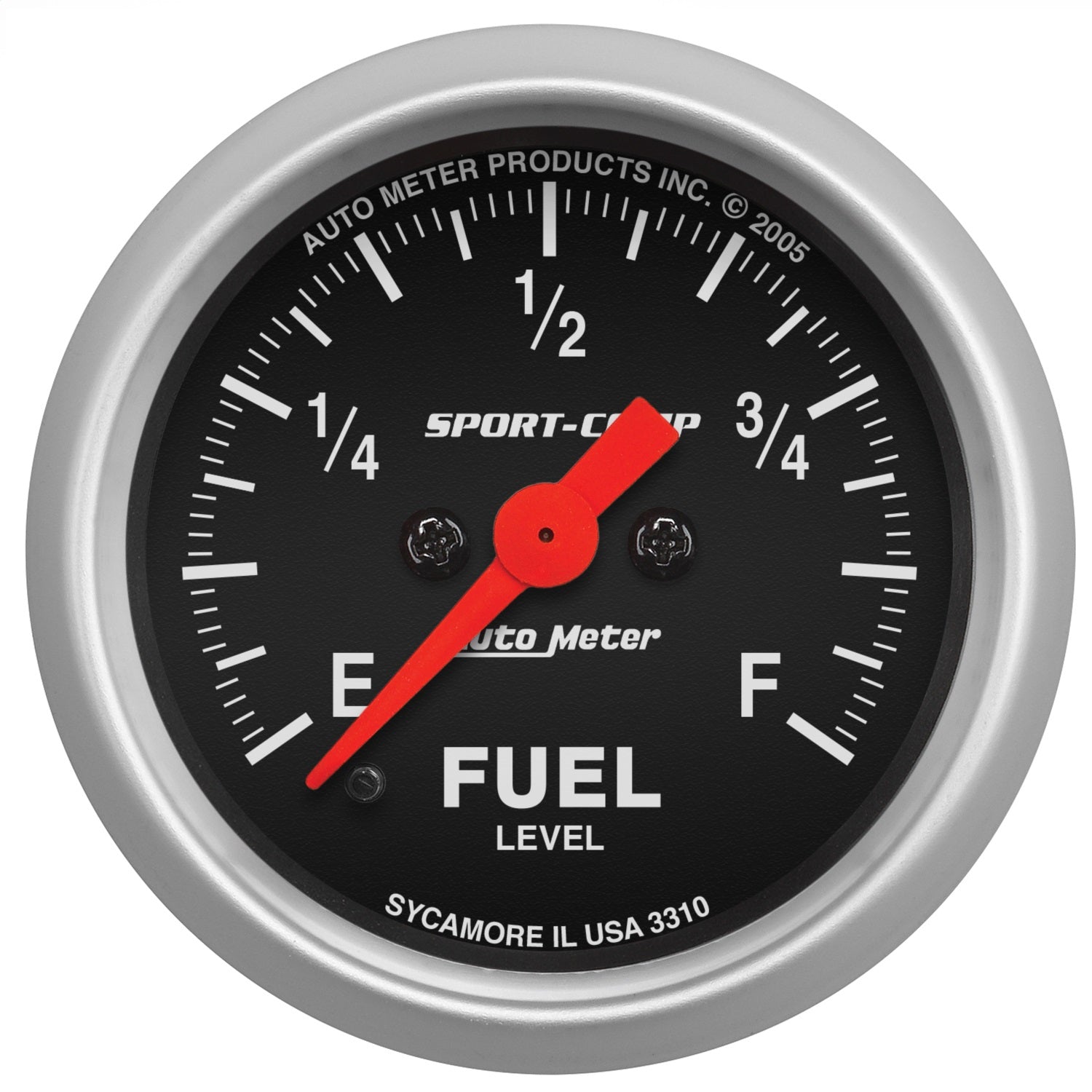 AutoMeter 3310 GAUGE; FUEL LEVEL; 2 1/16in.; 0-280O PROGRAMMABLE; SPORT-COMP AutoMeter 3310