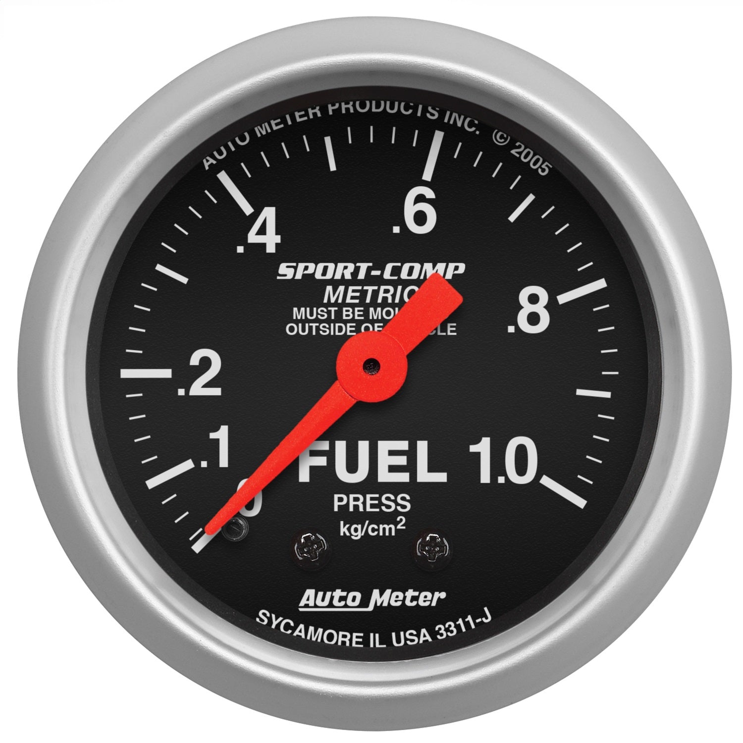 AutoMeter 3311-J GAUGE; FUEL PRESSURE; 2 1/16in.; 1.0KG/CM2; MECHANICAL; SPORT-COMP AutoMeter 3311-J