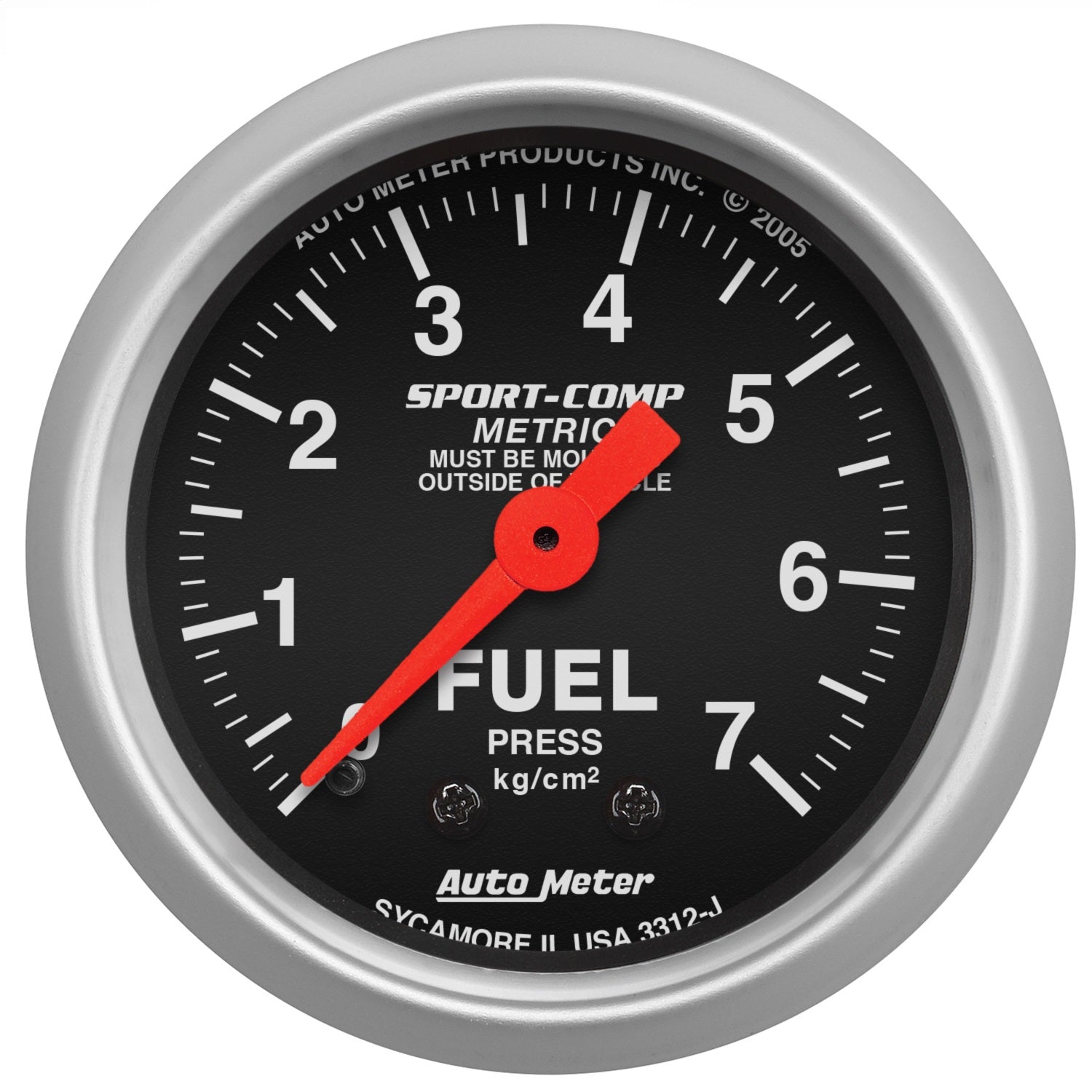 AutoMeter 3312-J GAUGE; FUEL PRESSURE; 2 1/16in.; 7.0KG/CM2; MECHANICAL; SPORT-COMP AutoMeter 3312-J
