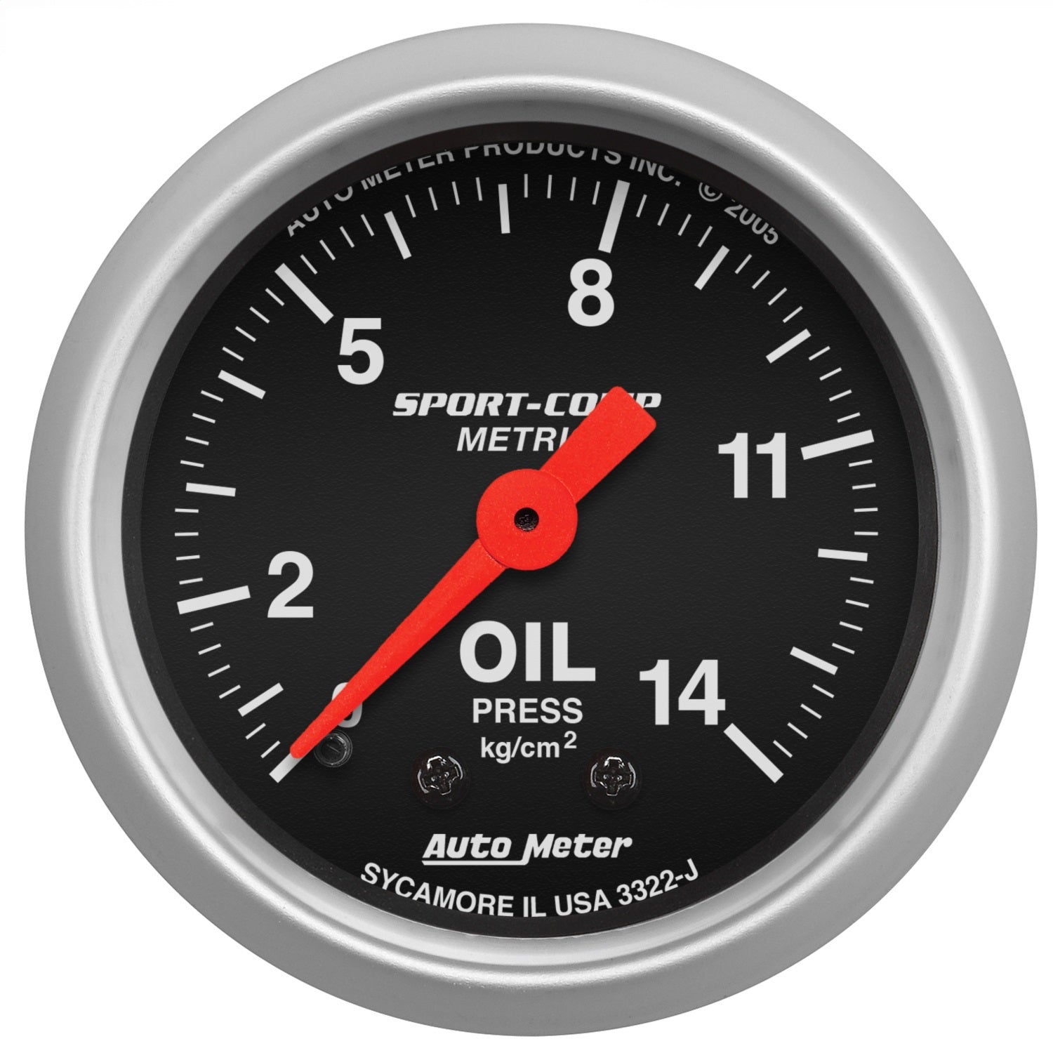 AutoMeter 3322-J GAUGE; OIL PRESSURE; 2 1/16in.; 14KG/CM2; MECHANICAL; SPORT-COMP AutoMeter 3322-J