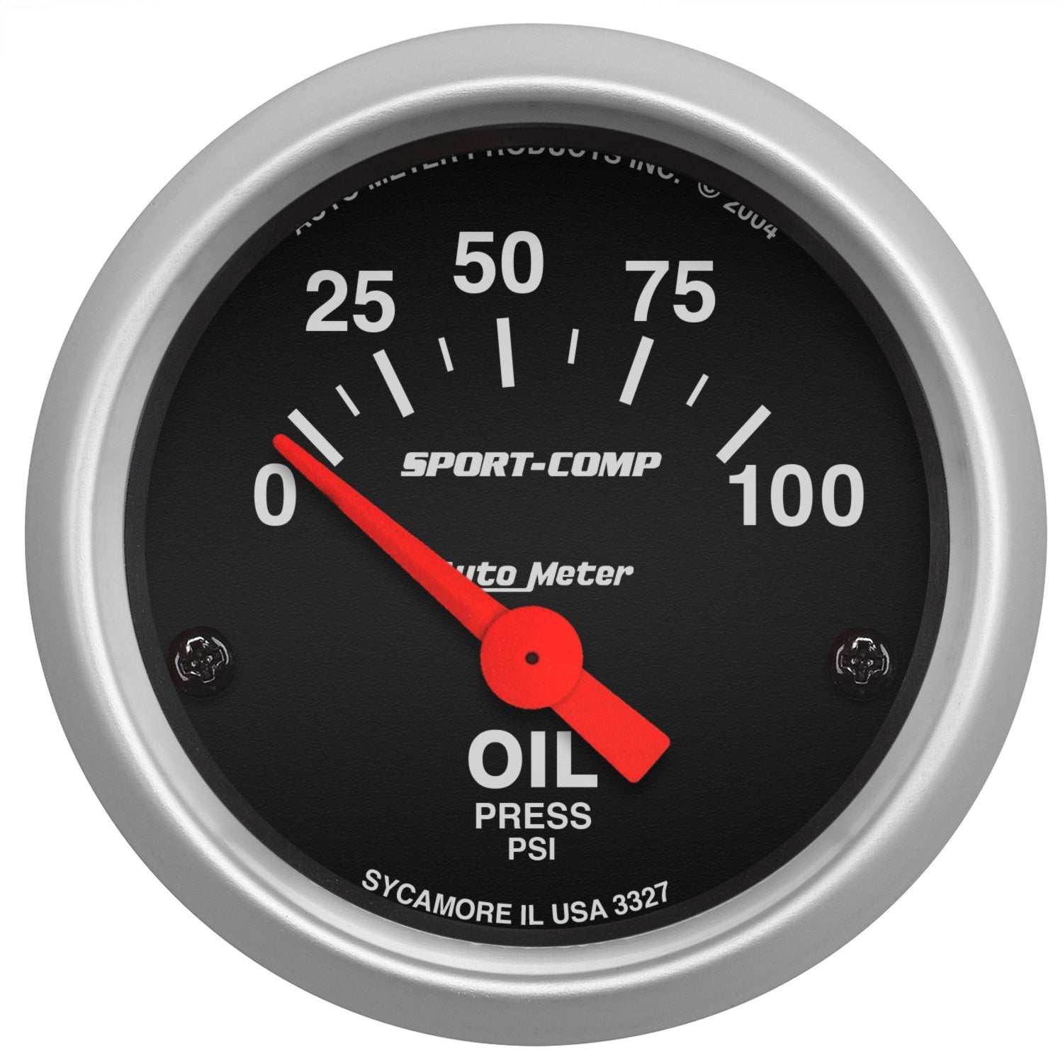 AutoMeter 3327 GAUGE; OIL PRESSURE; 2 1/16in.; 100PSI; ELECTRIC; SPORT-COMP AutoMeter 3327