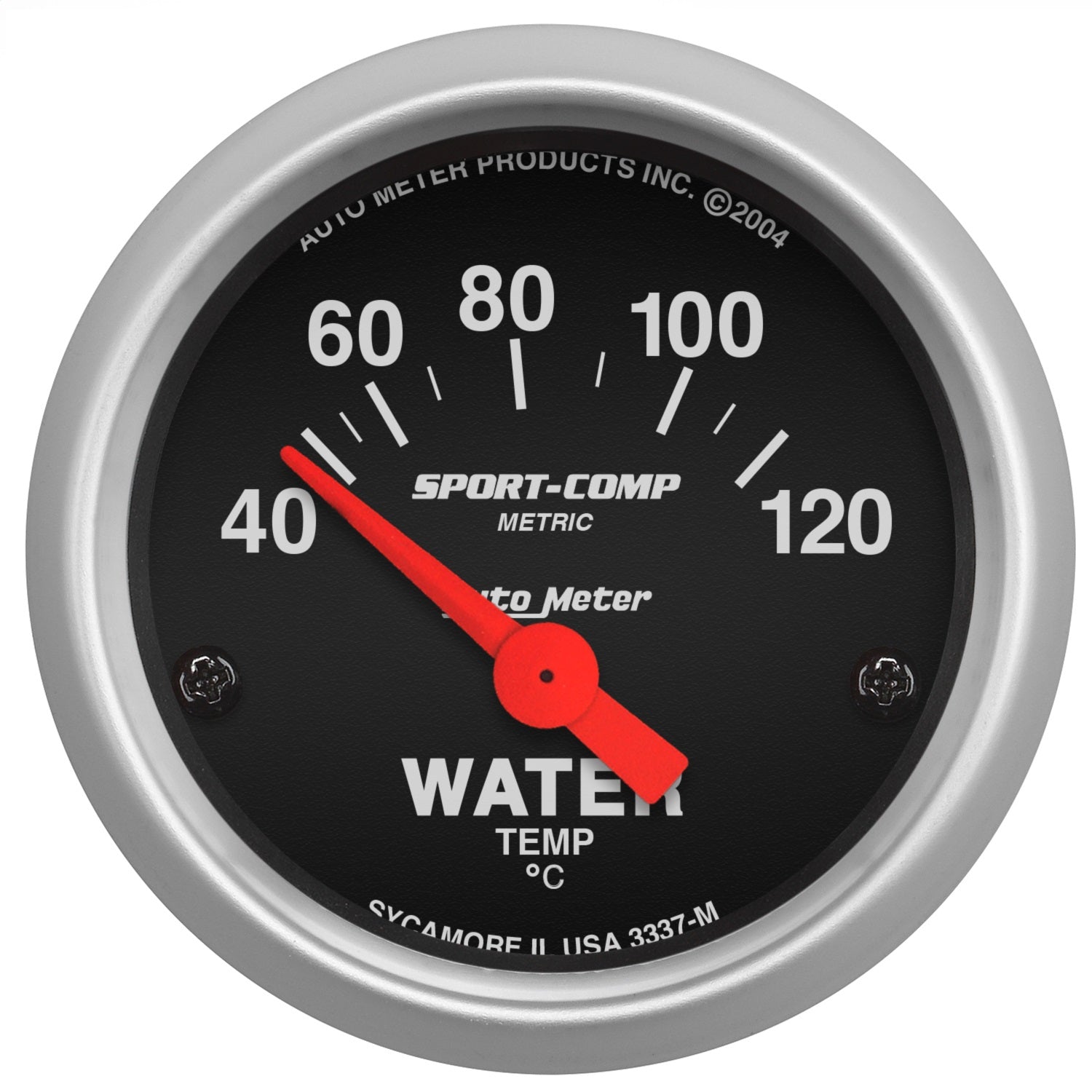 AutoMeter 3337-M GAUGE; WATER TEMP; 2 1/16in.; 40-120deg.C; ELECTRIC; SPORT-COMP AutoMeter 3337-M