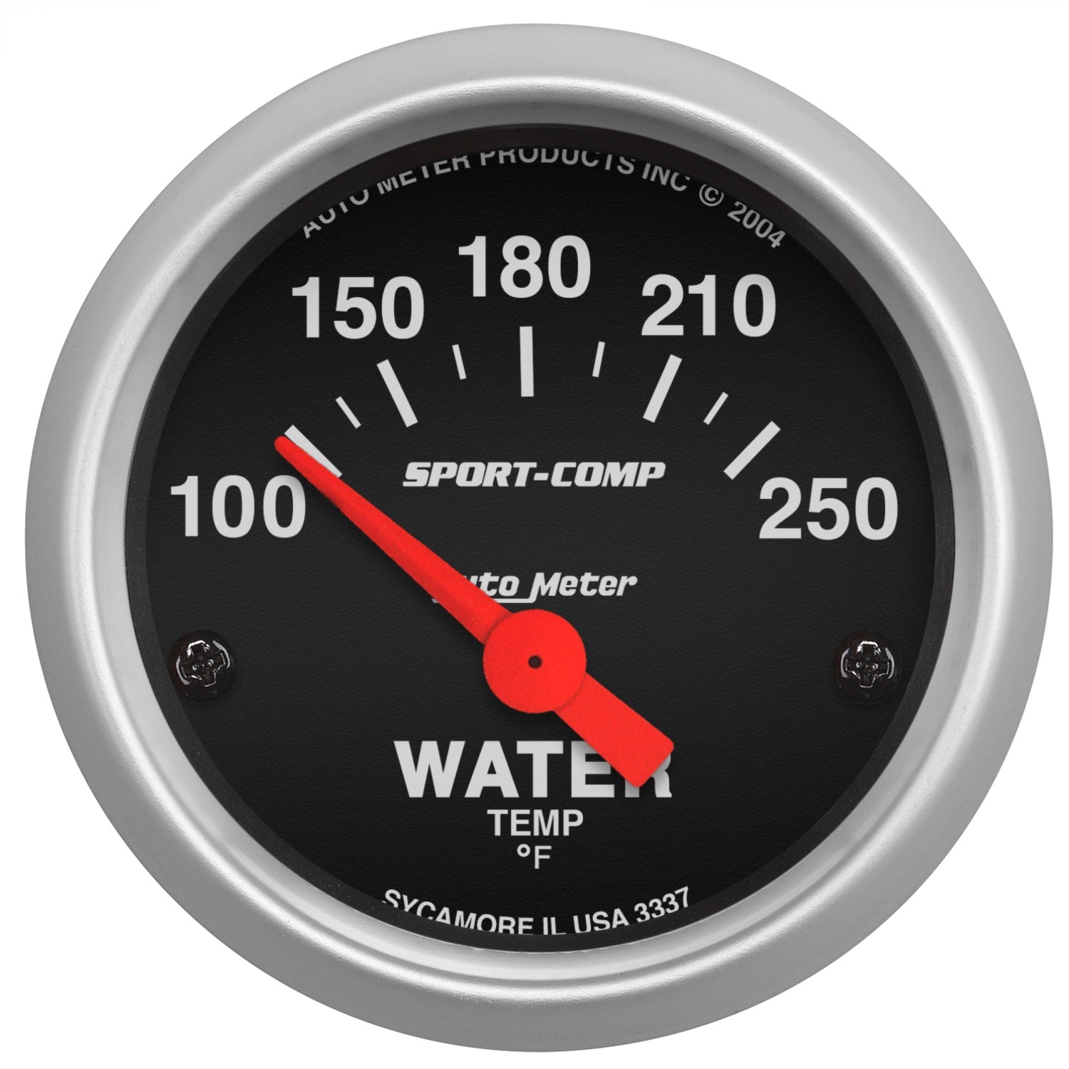 AutoMeter 3337 GAUGE; WATER TEMP; 2 1/16in.; 100-250deg.F; ELECTRIC; SPORT-COMP AutoMeter 3337