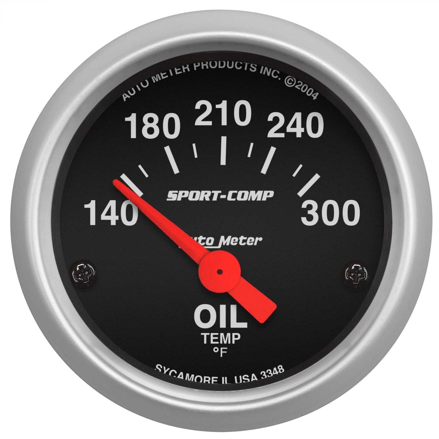 AutoMeter 3348 GAUGE; OIL TEMP; 2 1/16in.; 140-300deg.F; ELECTRIC; SPORT-COMP AutoMeter 3348