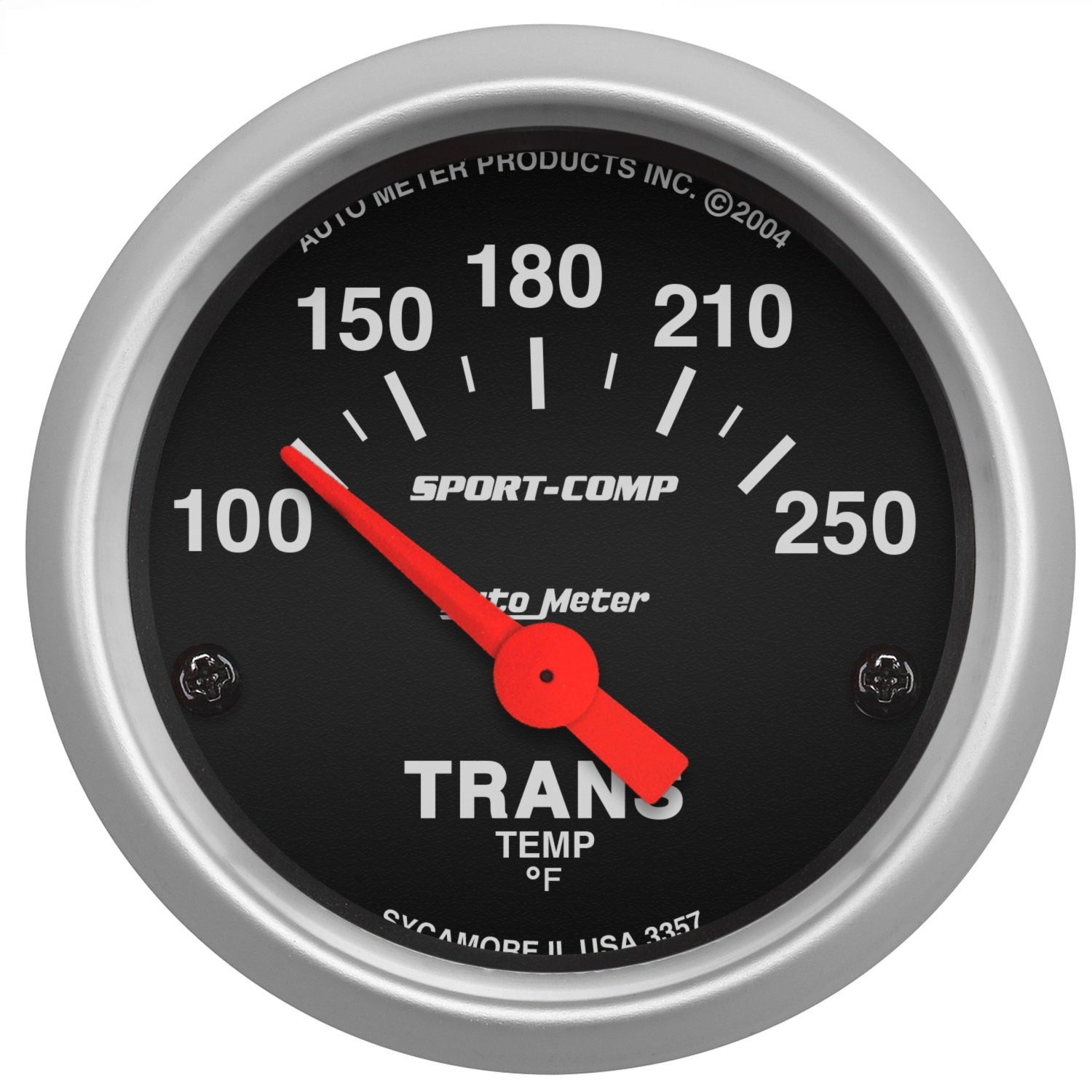 AutoMeter 3357 GAUGE; TRANSMISSION TEMP; 2 1/16in.; 100-250deg.F; ELECTRIC; SPORT-COMP AutoMeter 3357
