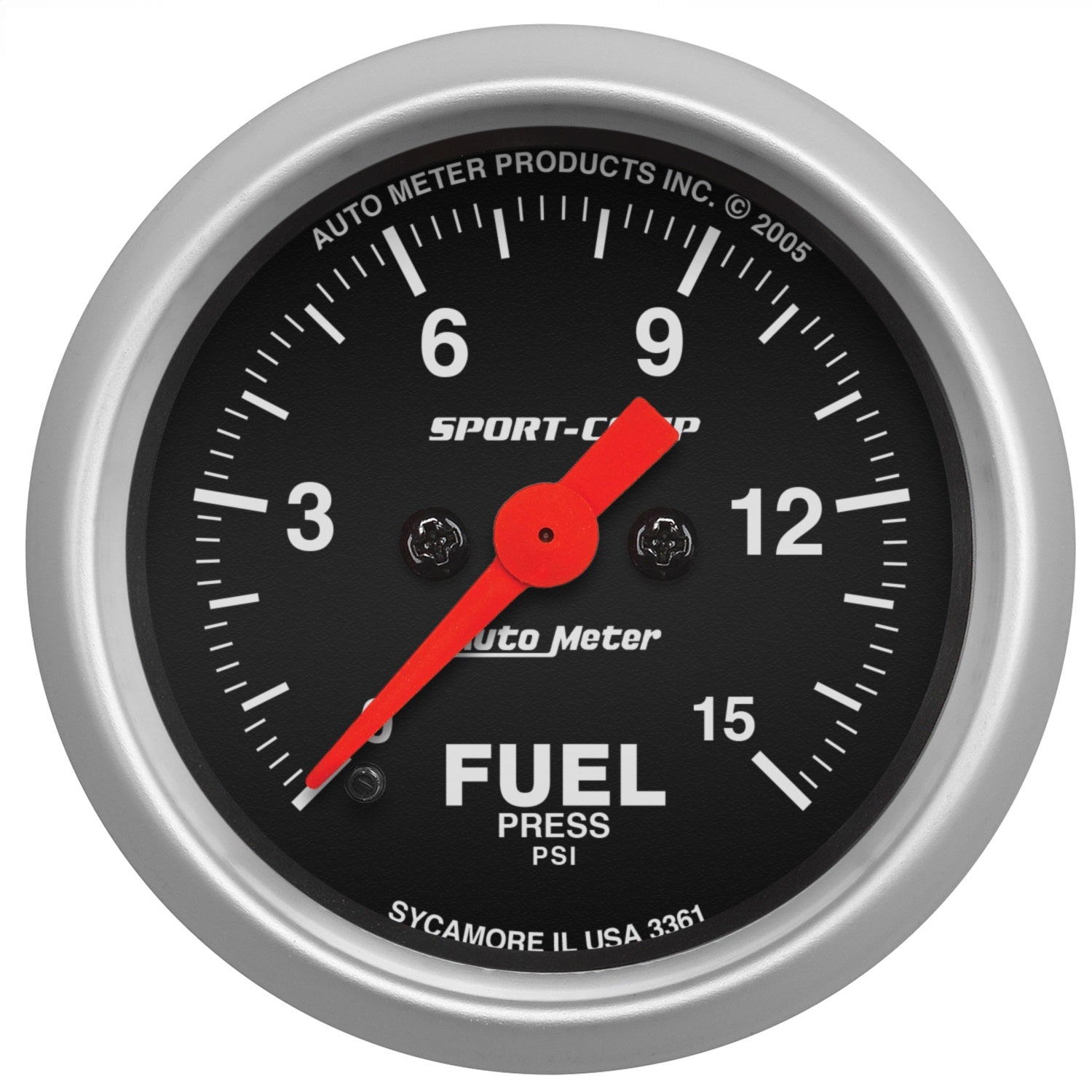 AutoMeter 3361 GAUGE; FUEL PRESSURE; 2 1/16in.; 15PSI; DIGITAL STEPPER MOTOR; SPORT-COMP AutoMeter 3361