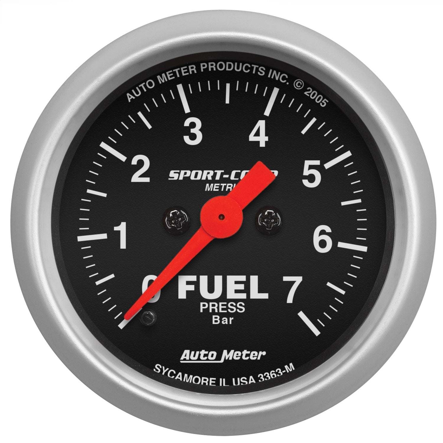 AutoMeter 3363-M GAUGE; FUEL PRESSURE; 2 1/16in.; 7BAR; DIGITAL STEPPER MOTOR; SPORT-COMP AutoMeter 3363-M