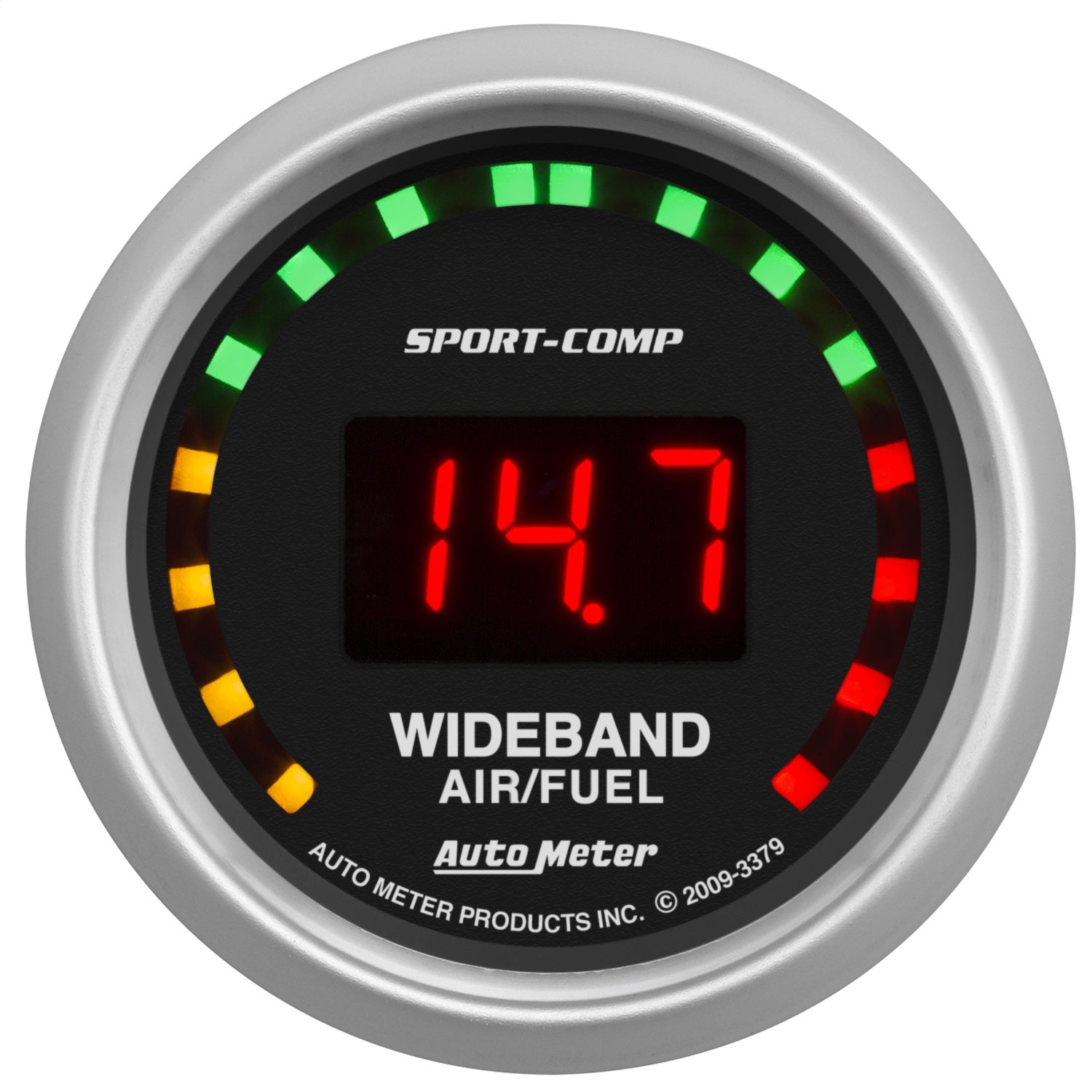 AutoMeter 3379 GAUGE; AIR/FUEL RATIO-WIDEBAND; STREET; 2 1/16in.; 10:1-17:1; DIGITAL; SPORT-COM AutoMeter 3379