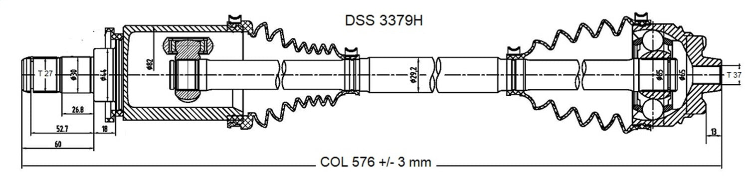 DSS 3379H High Quality CV Axle Shaft; OE Style; DSS 3379H