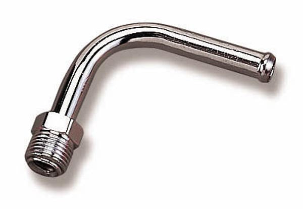 Holley 34-22 Fuel Line Plumbing Kit Fuel Line Hose & Fitting; Chrome; Universal 90 deg.; Holley 34-22
