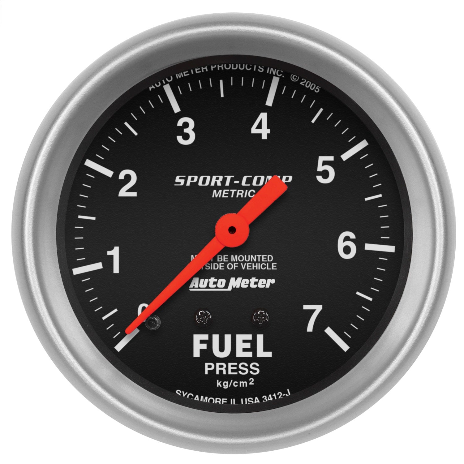 AutoMeter 3412-J GAUGE; FUEL PRESSURE; 2 5/8in.; 7.0KG/CM2; MECHANICAL; SPORT-COMP AutoMeter 3412-J