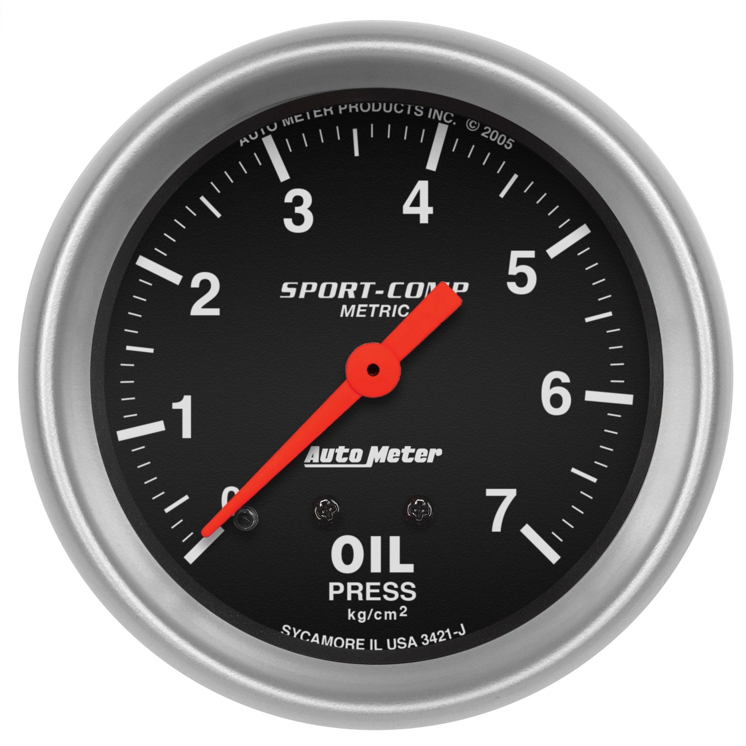 AutoMeter 3421-J GAUGE; OIL PRESSURE; 2 5/8in.; 7.0KG/CM2; MECHANICAL; SPORT-COMP AutoMeter 3421-J