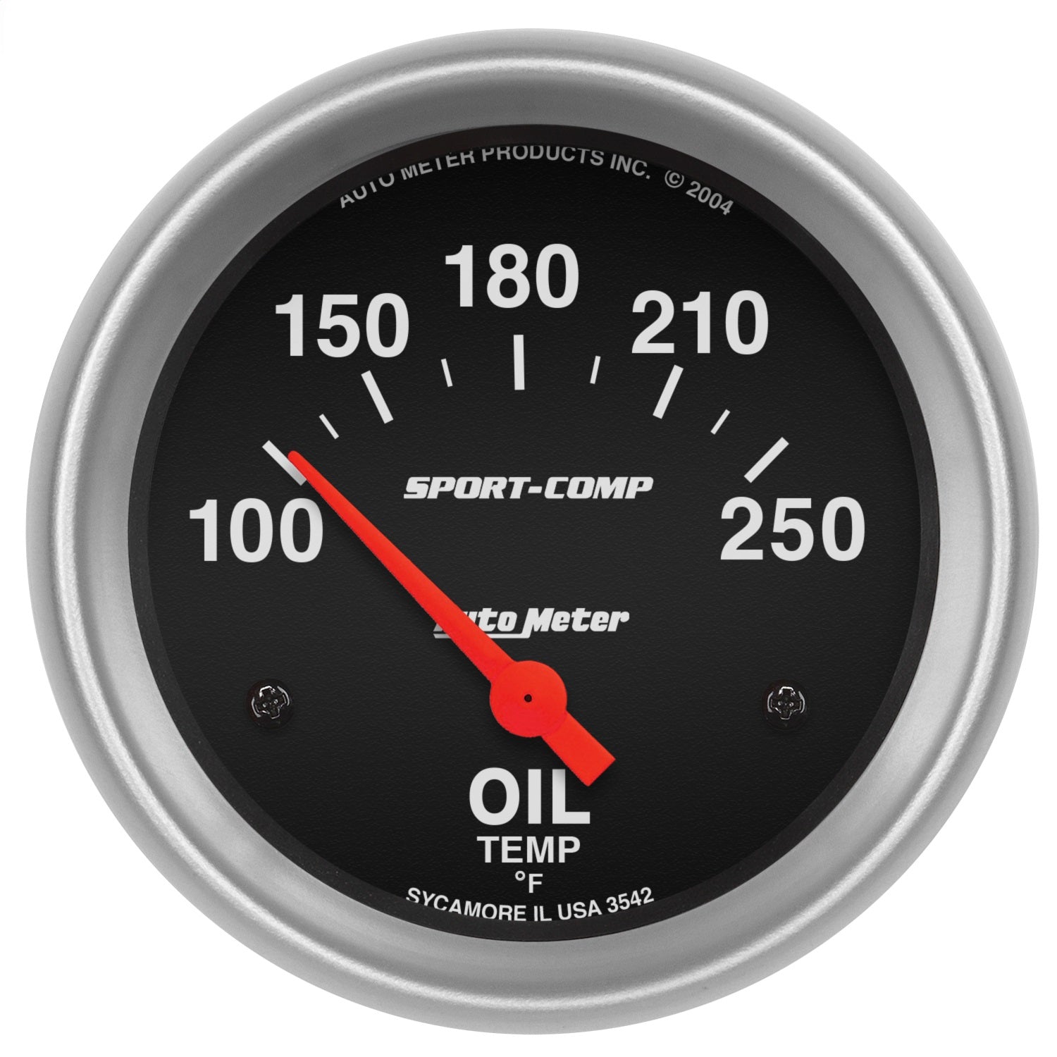 AutoMeter 3542 GAUGE; OIL TEMP; 2 5/8in.; 100-250deg.F; ELECTRIC; SPORT-COMP AutoMeter 3542