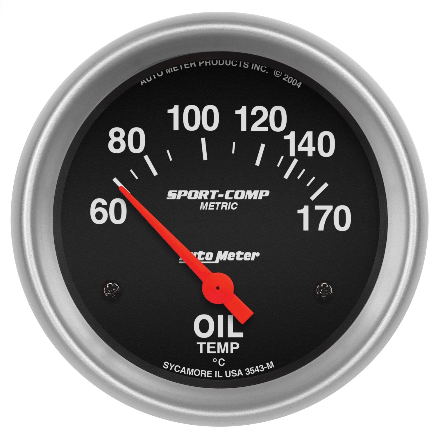 AutoMeter 3543-M GAUGE; OIL TEMP; 2 5/8in.; 60-170deg.F; ELECTRIC; SPORT-COMP AutoMeter 3543-M