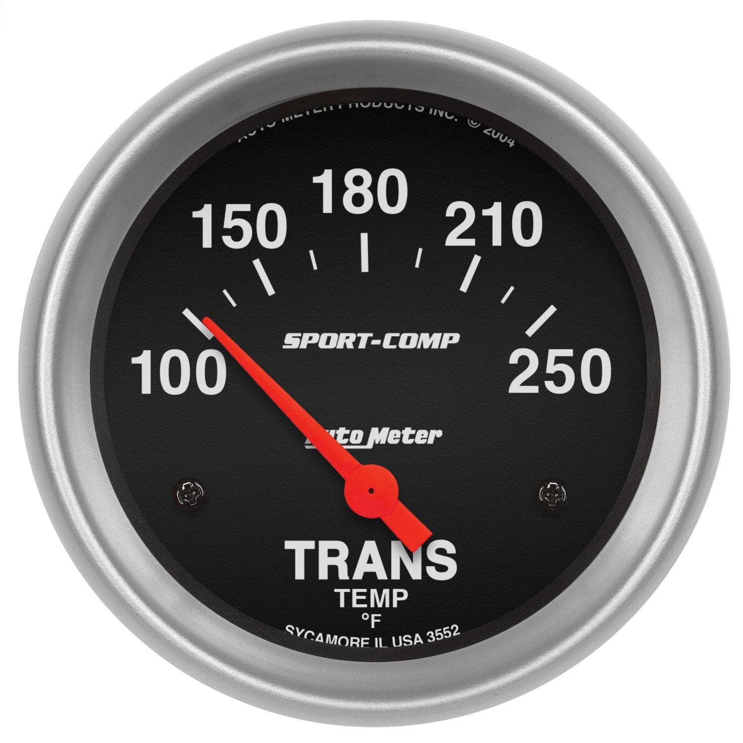 AutoMeter 3552 GAUGE; TRANSMISSION TEMP; 2 5/8in.; 100-250deg.F; ELECTRIC; SPORT-COMP AutoMeter 3552