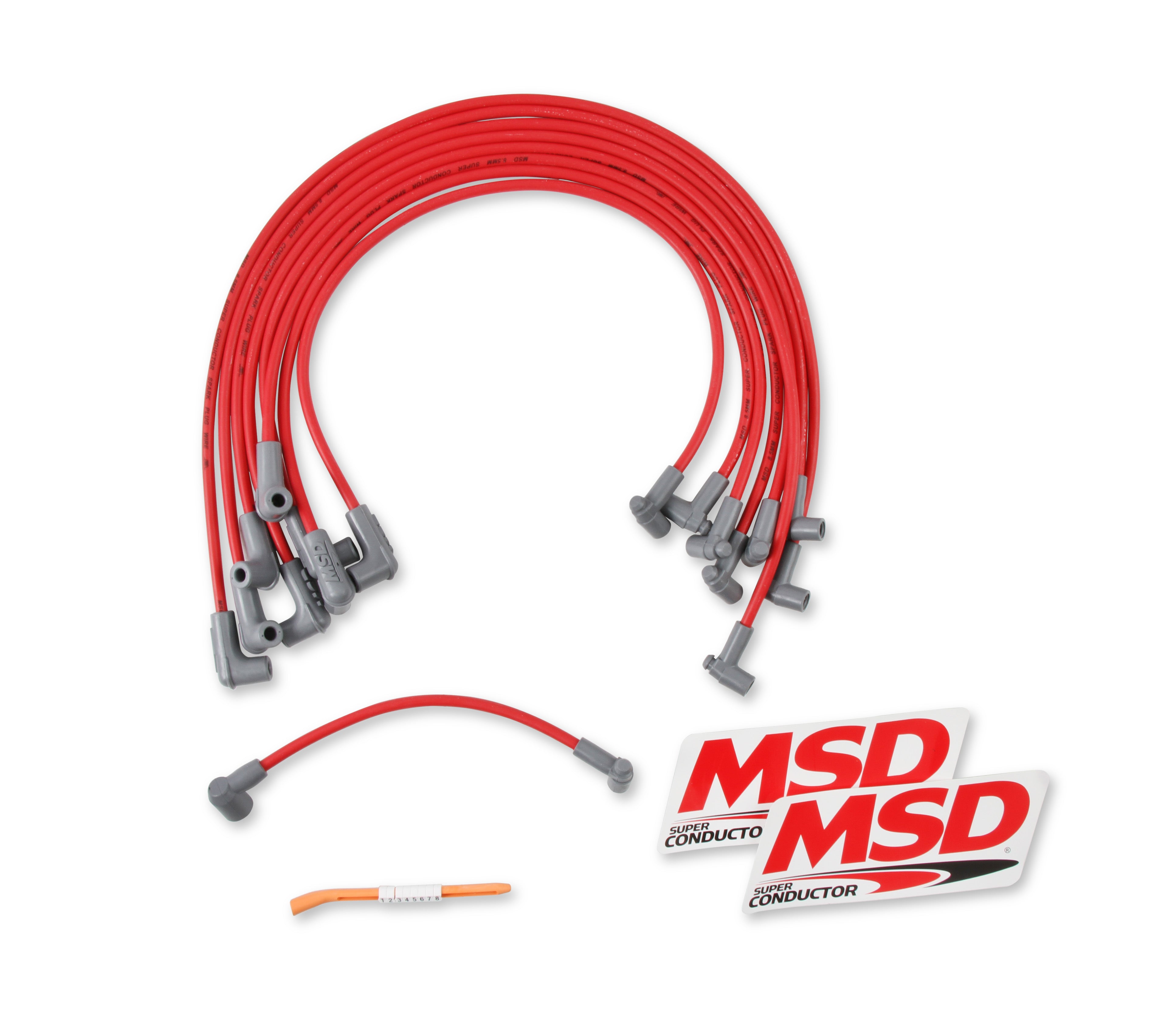 MSD 35599 8.5MM Spark Plug Wire Set - Red MSD 35599