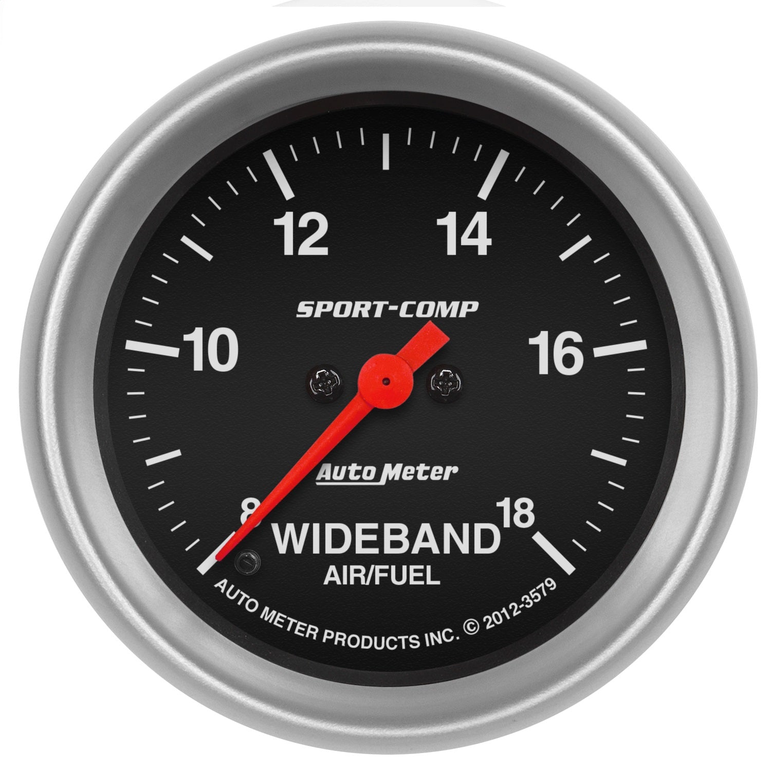 AutoMeter 3579 GAUGE; AIR/FUEL RATIO-WIDEBAND; ANALOG; 2 5/8in.; 8:1-18:1; STPR MTR; SPORT-COMP AutoMeter 3579