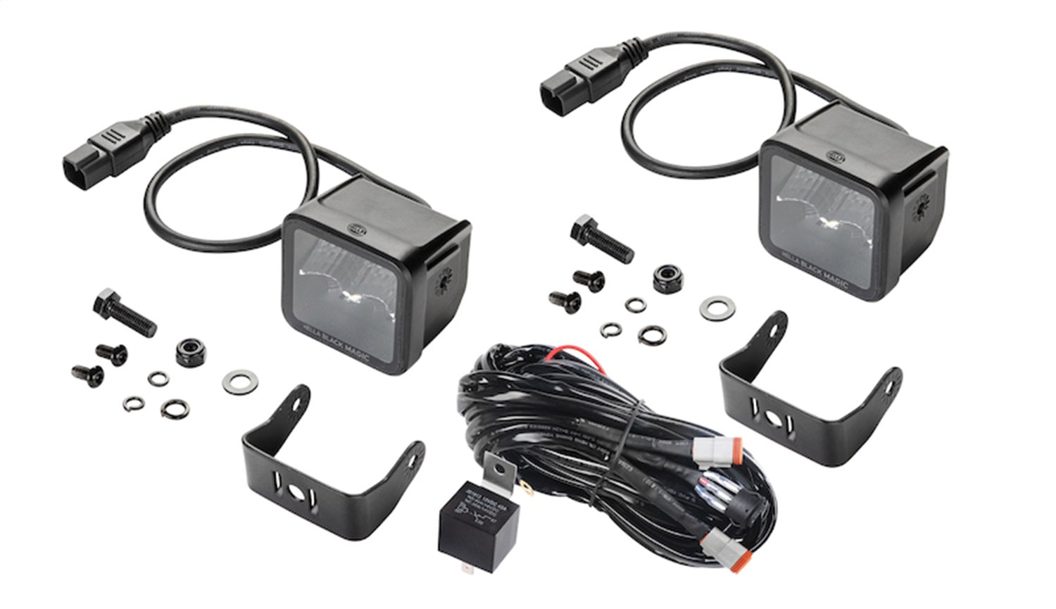 Hella 358176801 BLACK MAGIC 2.7INCH LED CUBE KIT FLOOD BEAM Hella 358176801