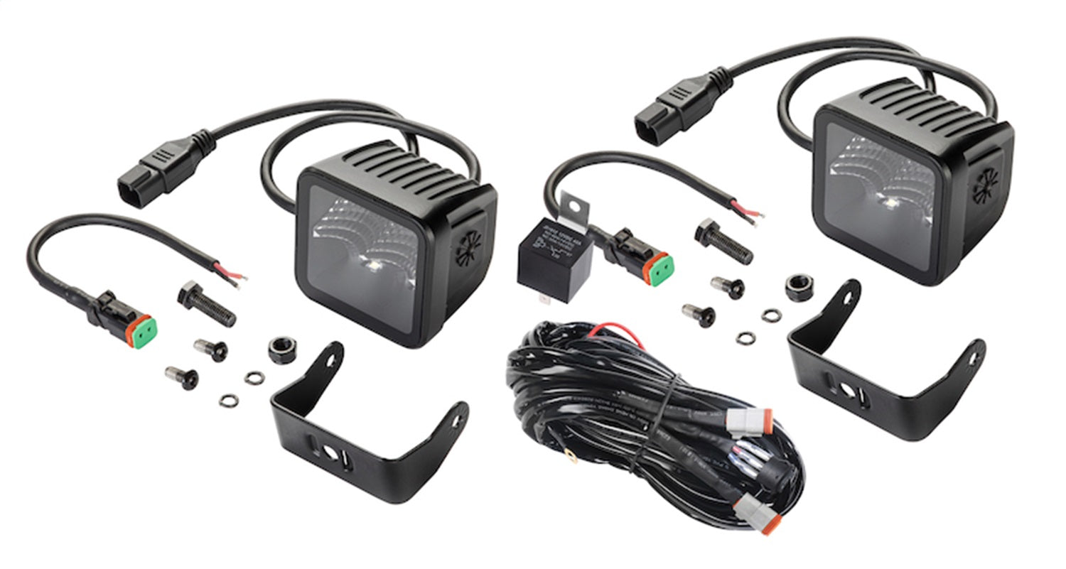 Hella 358176811 BLACK MAGIC 3.2INCH LED CUBE KIT FLOOD BEAM Hella 358176811