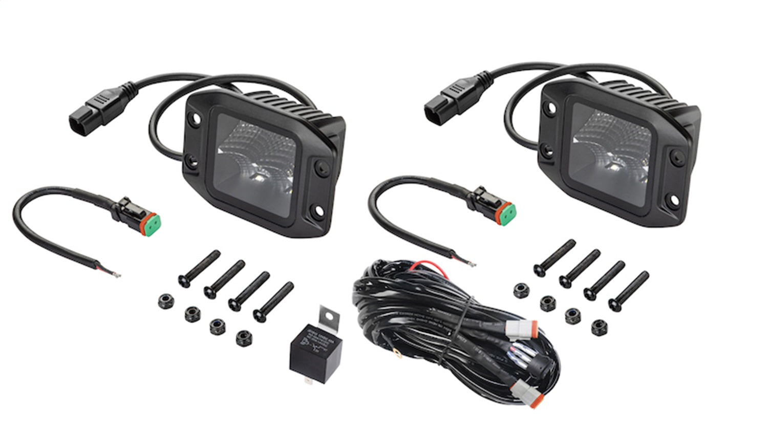 Hella 358176831 BLACK MAGIC 3.2INCH LED CUBE KIT FLOOD-FLUSH MOUNT Hella 358176831