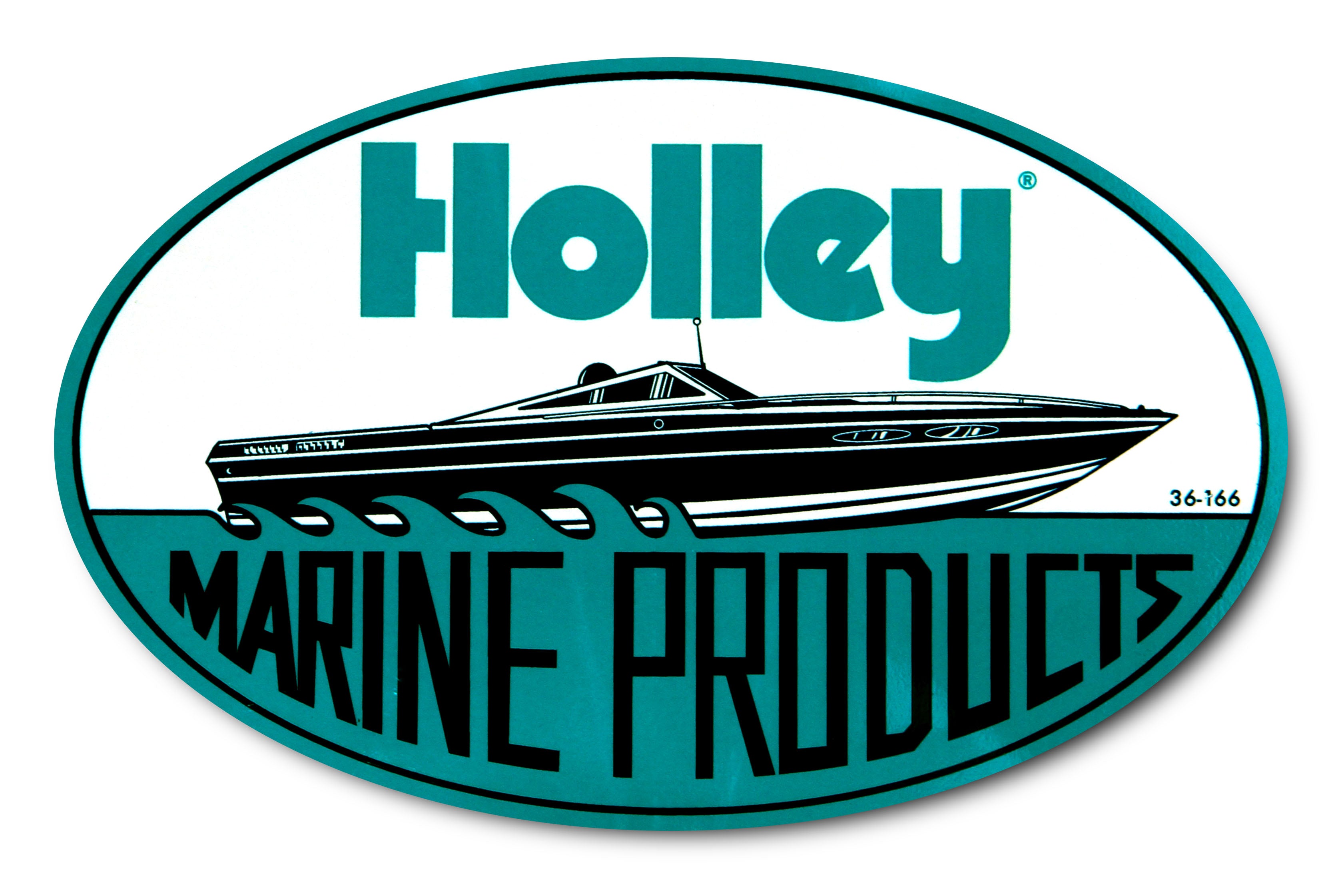 Holley 36-166 Decal; Marine; Holley 36-166