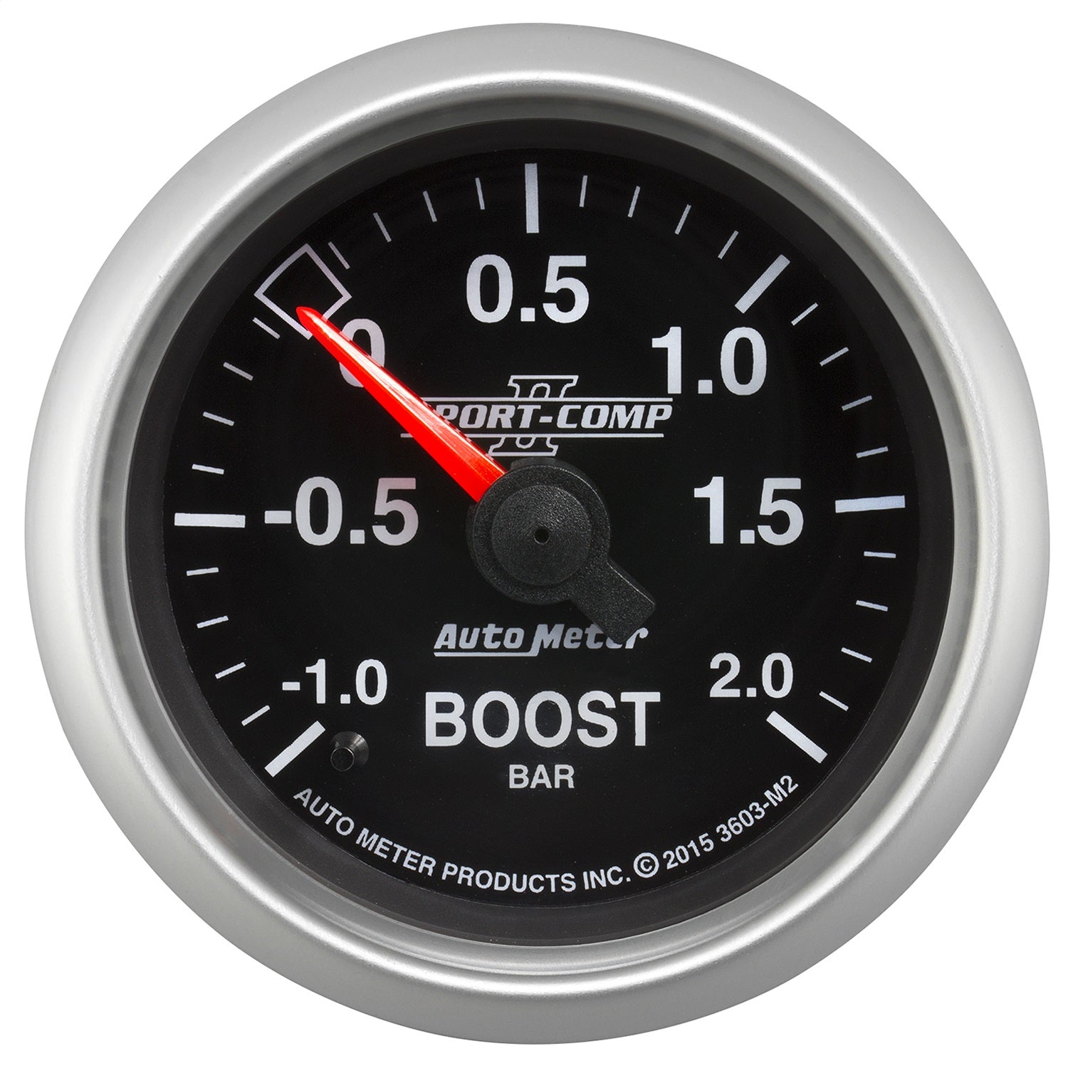 AutoMeter 3603-M2 GAUGE; VAC/BOOST; 2 1/16in.;-1-+2 BAR; MECHANICAL; SPORT-COMP II AutoMeter 3603-M2