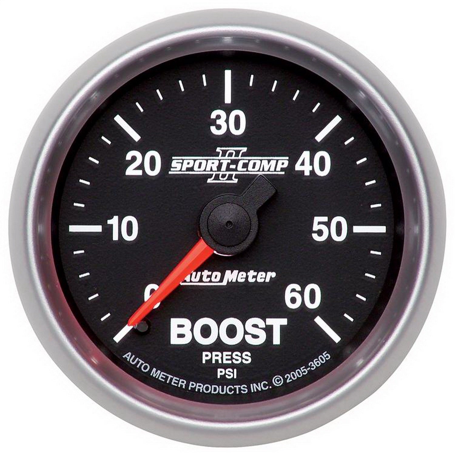 AutoMeter 3605 GAUGE; BOOST; 2 1/16in.; 60PSI; MECHANICAL; SPORT-COMP II AutoMeter 3605