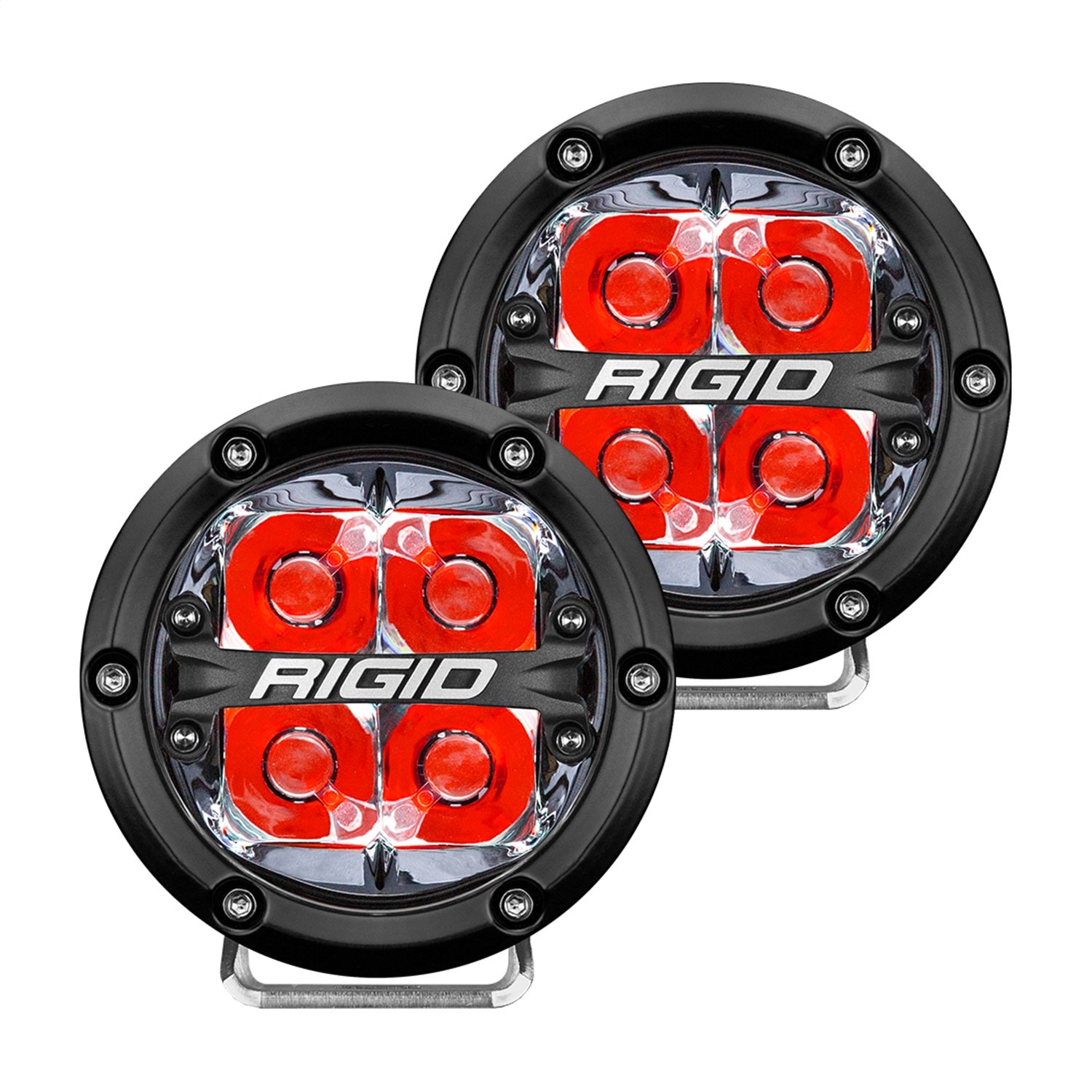 RIGID Industries 36112 360-SERIES 4 INCH LED OFF-ROAD SPOT BEAM RED BACKLIGHTPAIR RIGID Industries 36112