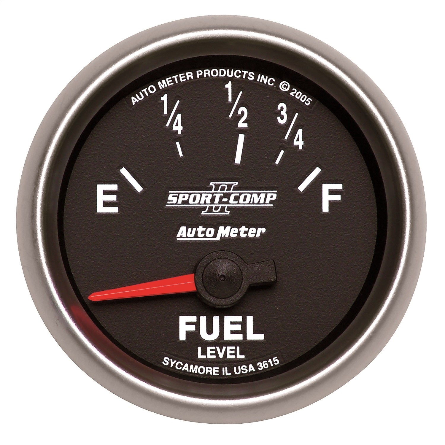 AutoMeter 3615 GAUGE; FUEL LEVEL; 2 1/16in.; 73OE TO 10OF; ELEC; SPORT-COMP II AutoMeter 3615