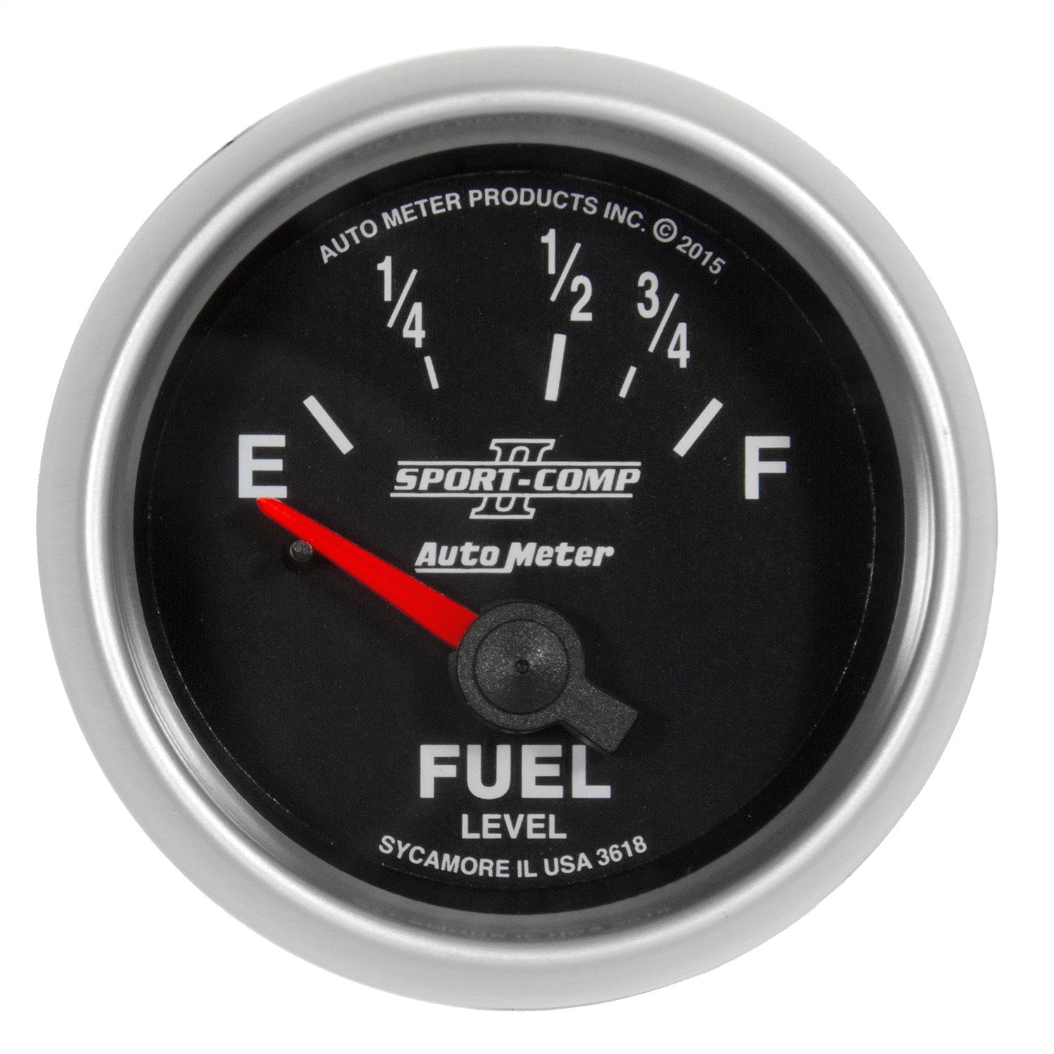 AutoMeter 3618 GAUGE; FUEL LEVEL; 2 1/16in.; 16OE TO 158OF; ELEC; SPORT-COMP II AutoMeter 3618