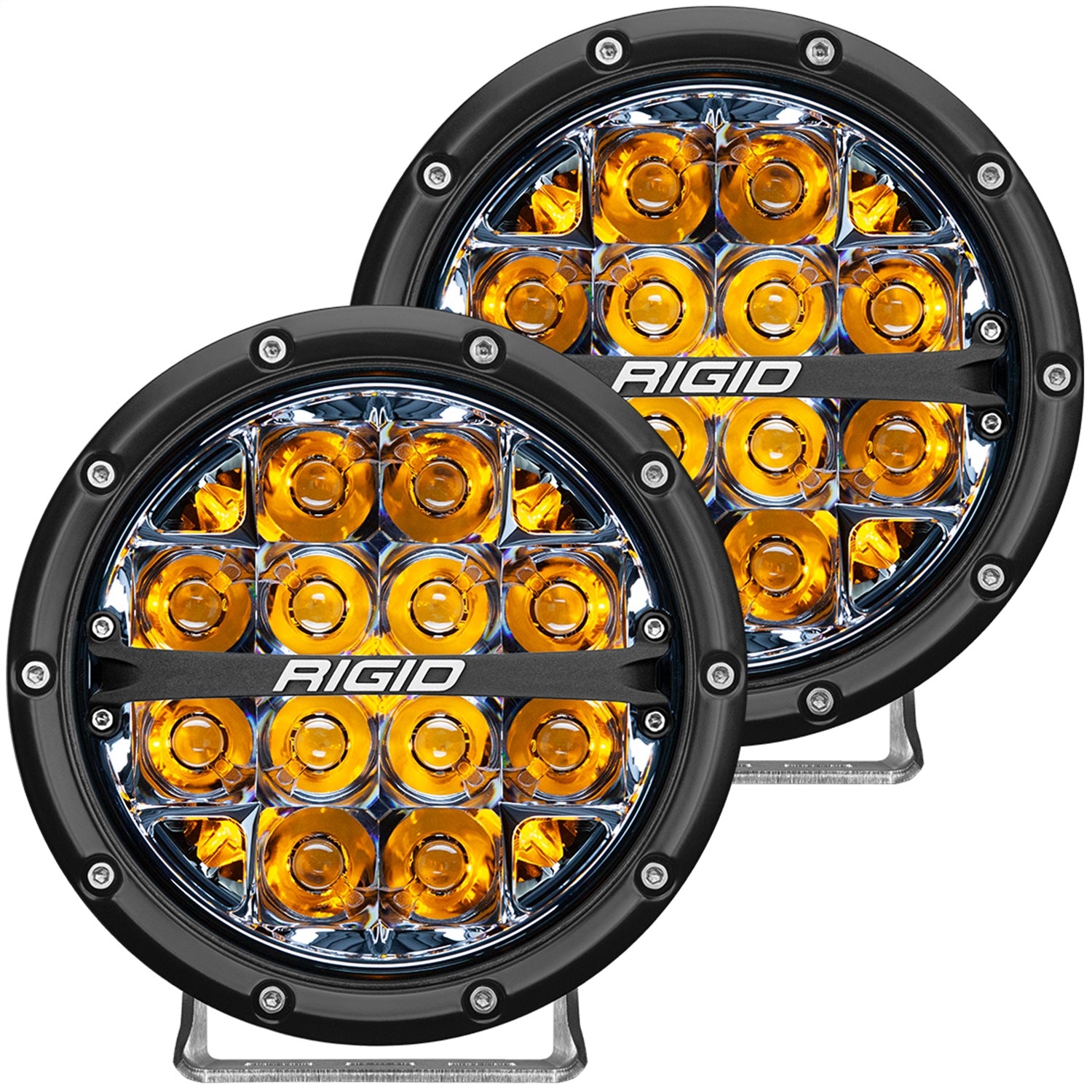 RIGID Industries 36201 360-SERIES 6 INCH LED OFF-ROAD SPOT BEAM AMB BACKLIGHTPAIR RIGID Industries 36201