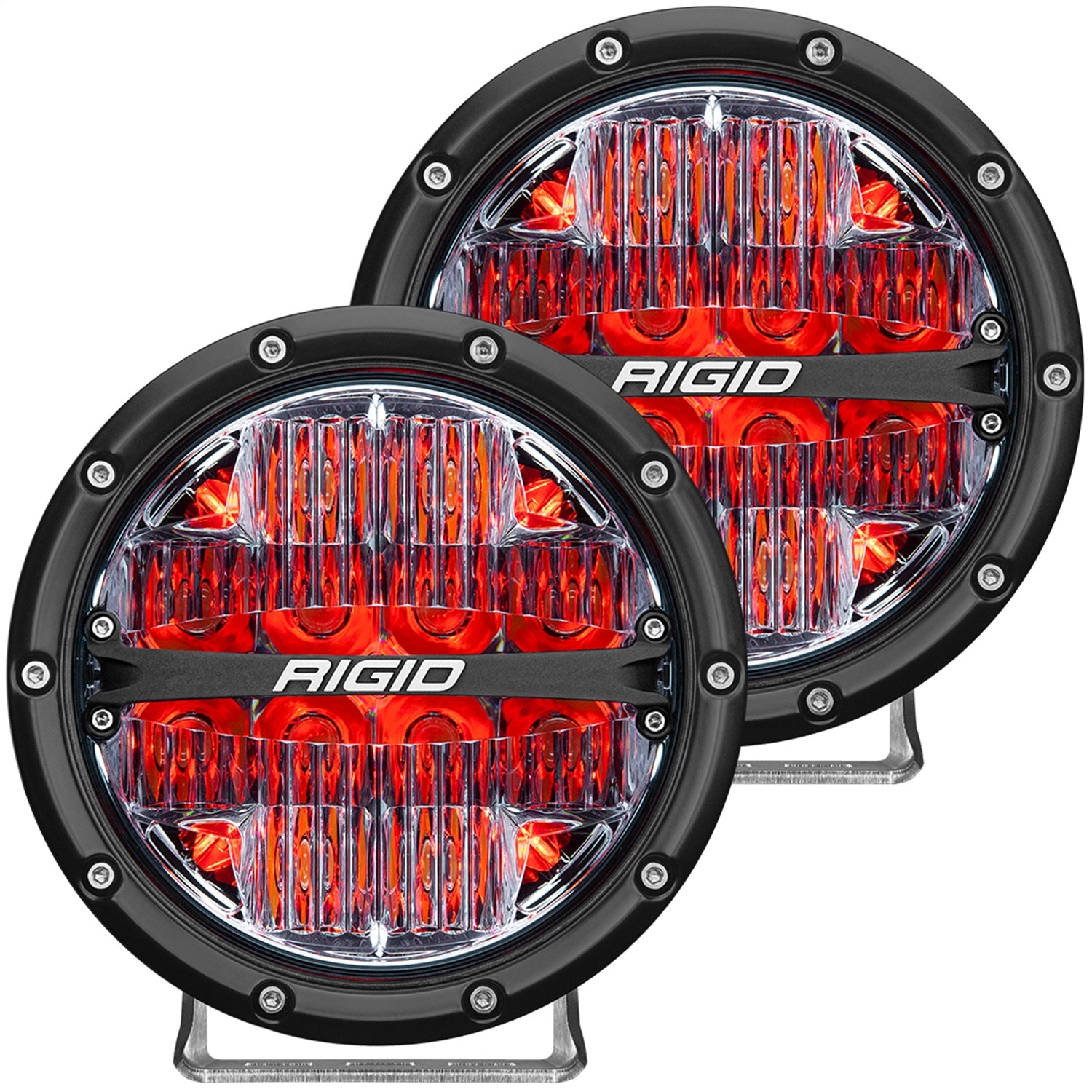 RIGID Industries 36205 360-SERIES 6 INCH LED OFF-ROAD DRIVE BEAM RED BACKLIGHT PAIR RIGID Industries 36205